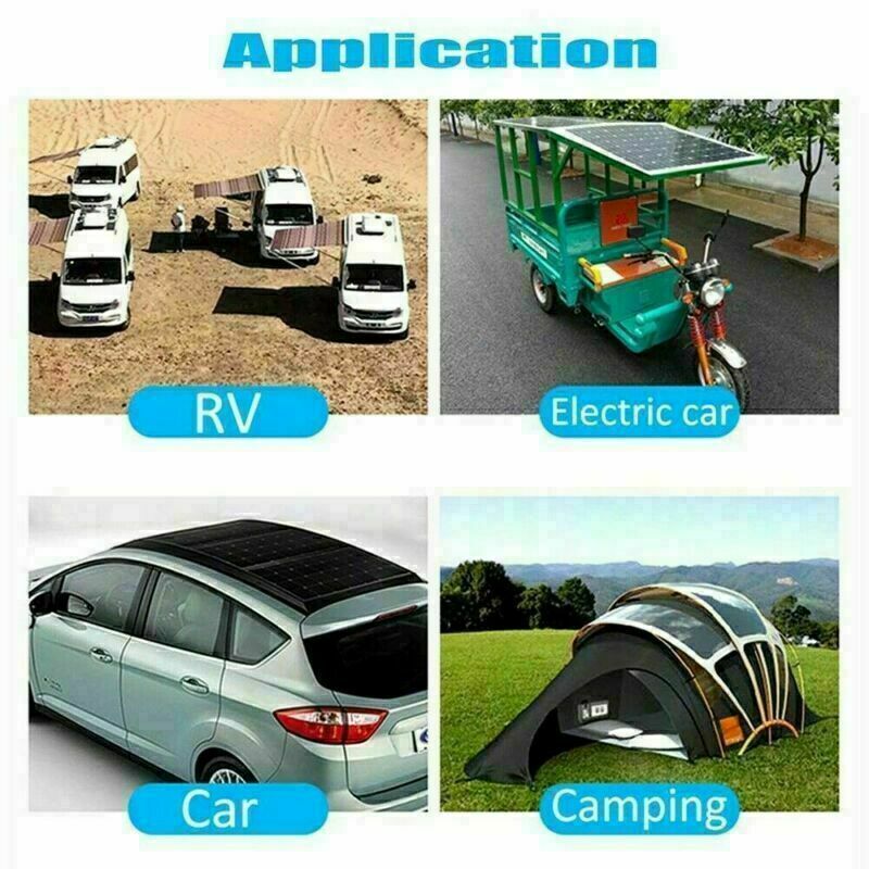 200 Watts Solar Panel Kits 100A 12V Battery Charger With Controller Caravan Boat