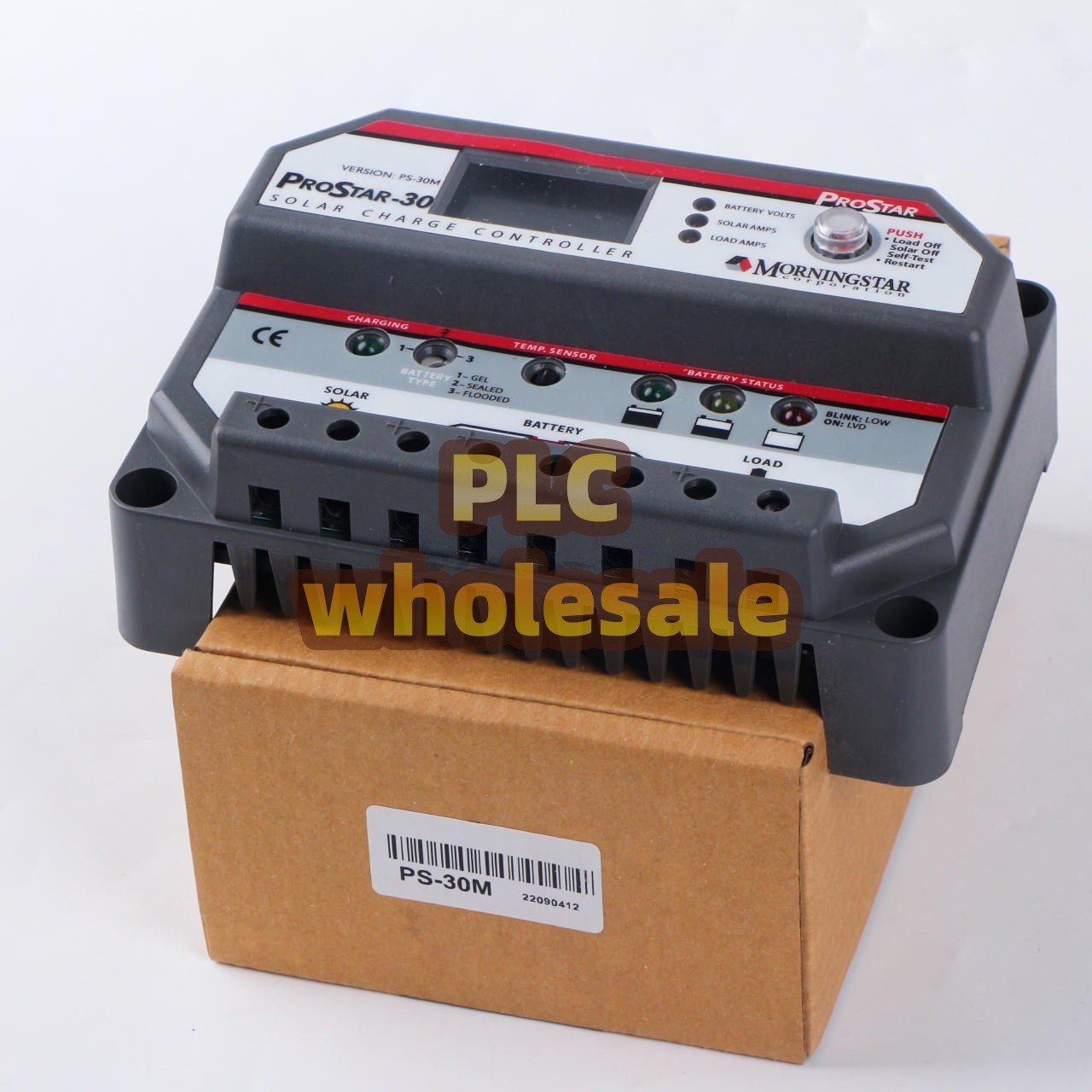 1pc MORNINGSTAR PROSTAR WITH LCD DISPLAY PWM CHARGE CONTROLLER PS-30M 12/24V,30A