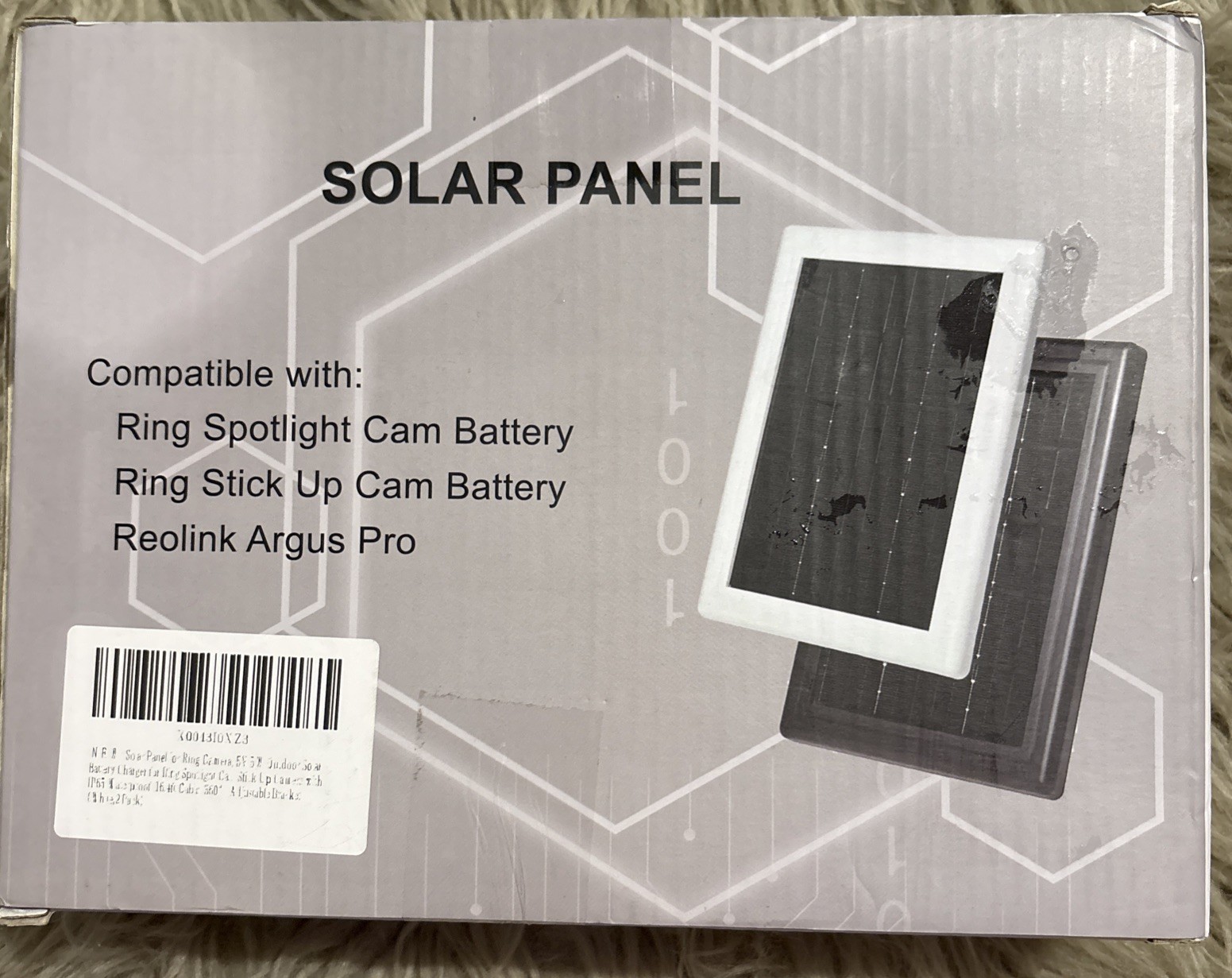 Solar Panel Rechargeable For Outdoor Security Cameras