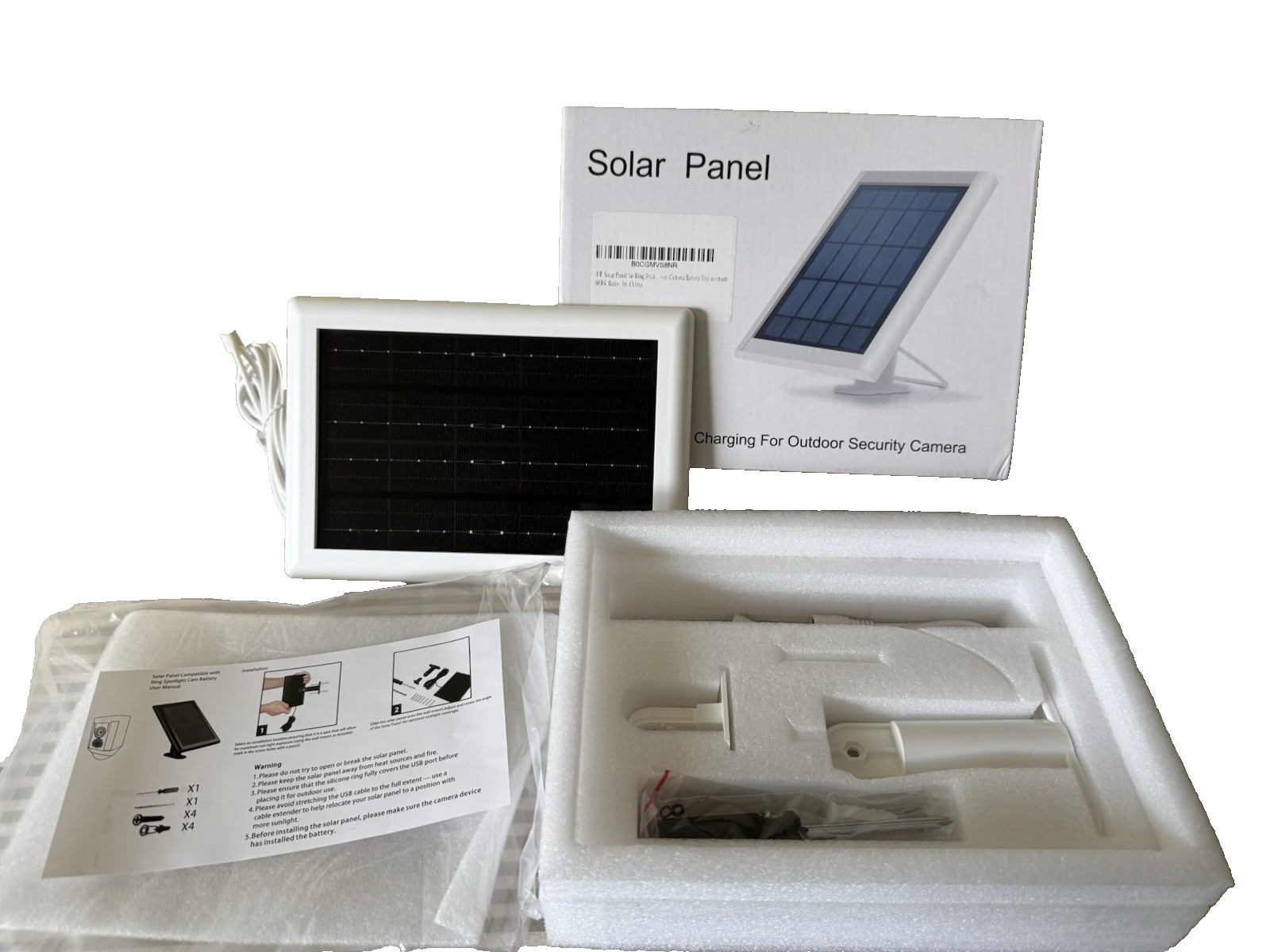 NEW 3W Solar Panel for Ring STICK UP CAM, RING SPOTLIGH CAM, REOLINK ARGUS PRO