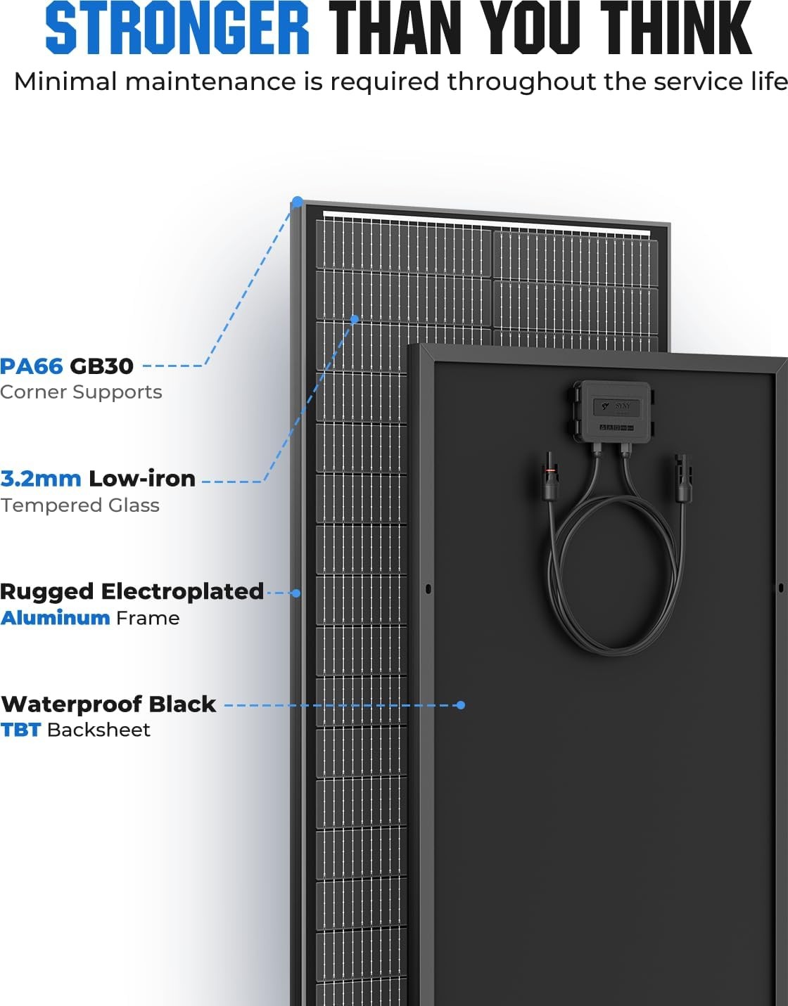 100W Solar Panel N Type Monocrystalline 12V Off Grid