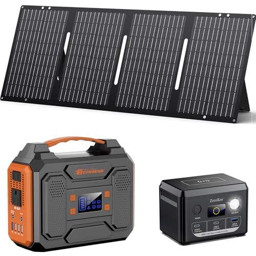 Power Station 300W Solar 60W Panel USB C Fast
