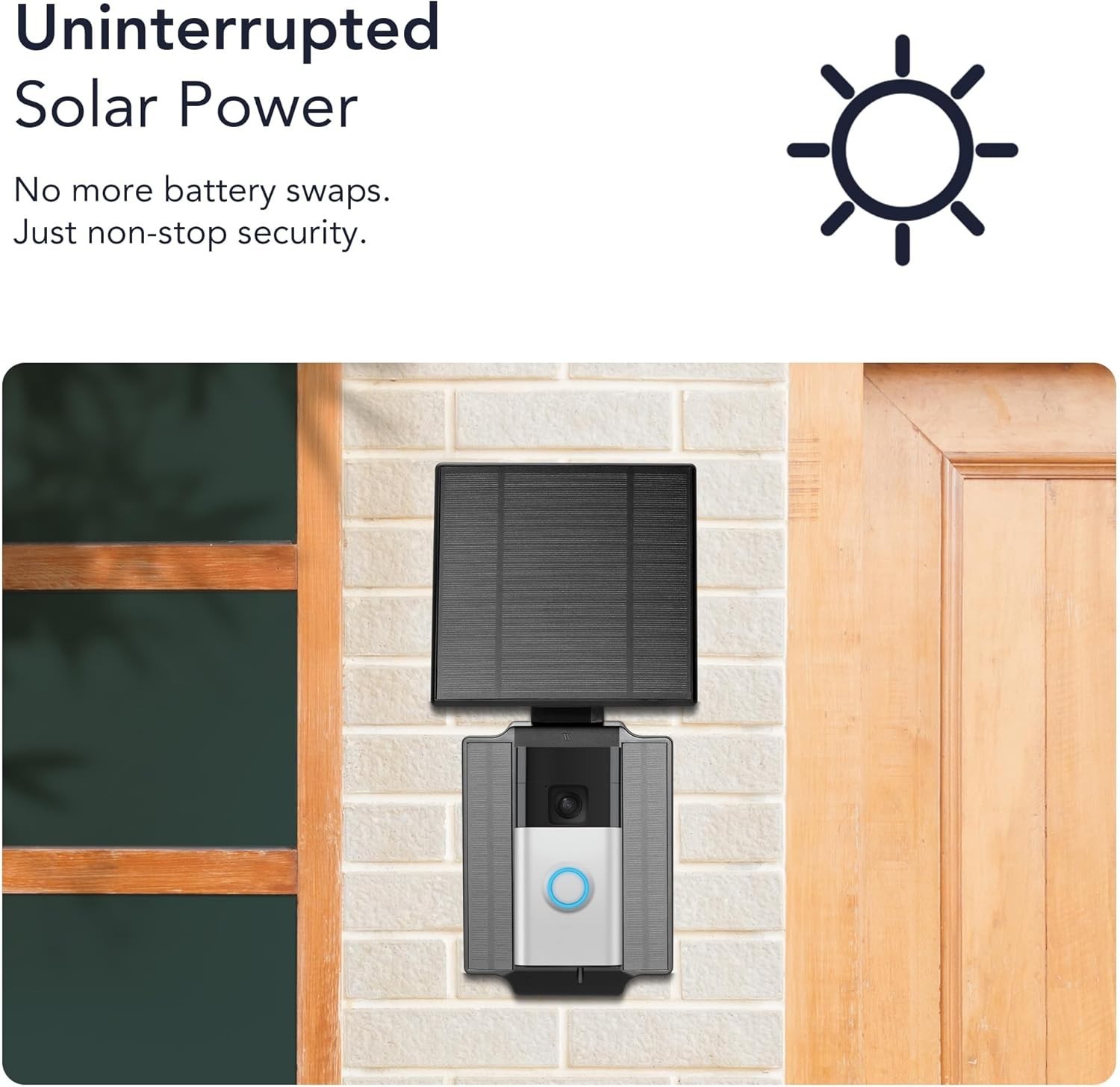 Universal Solar Charger Compatible with Ring Battery Doorbell 2024 Release/Pr…