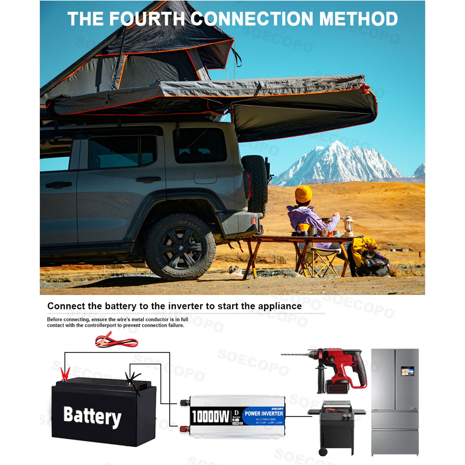 SOECOPO 10000W Solar Kit 2pcs Flexible Panels Inverter for Boat RV Campingnx
