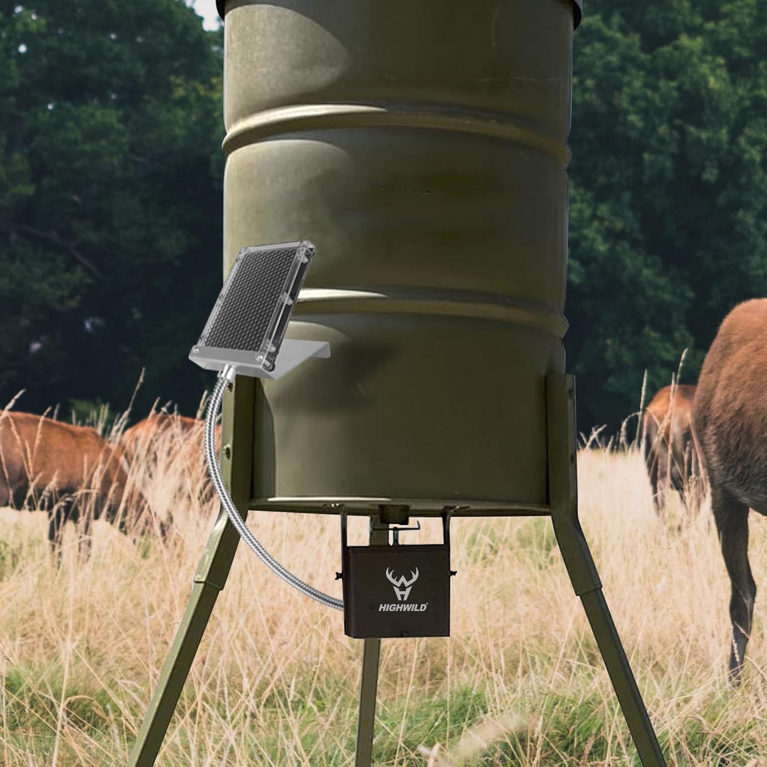 6V Solar Panel Charger Deer Feeder Battery Waterproof Outdoor Mounting Hardware