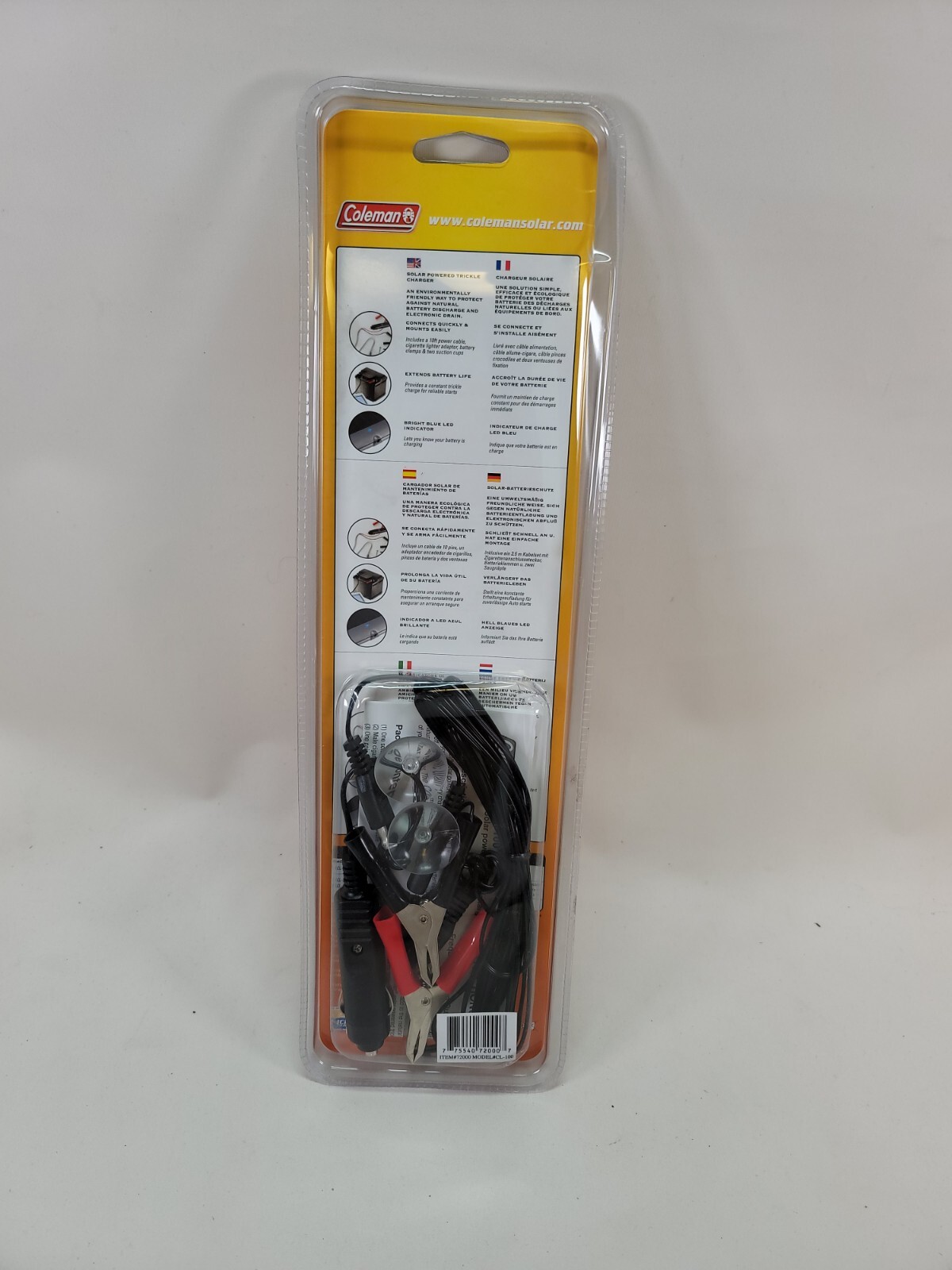 Coleman Solar Charger CL-100 New in Original Pkg. W/ Accessories SKU 043-020