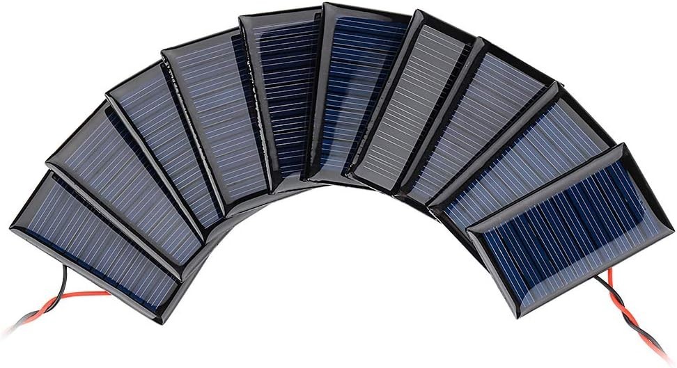 10Pcs 5V 30mA Mini Solar Panels DIY Kit Photovoltaic Cells for Solar Toys