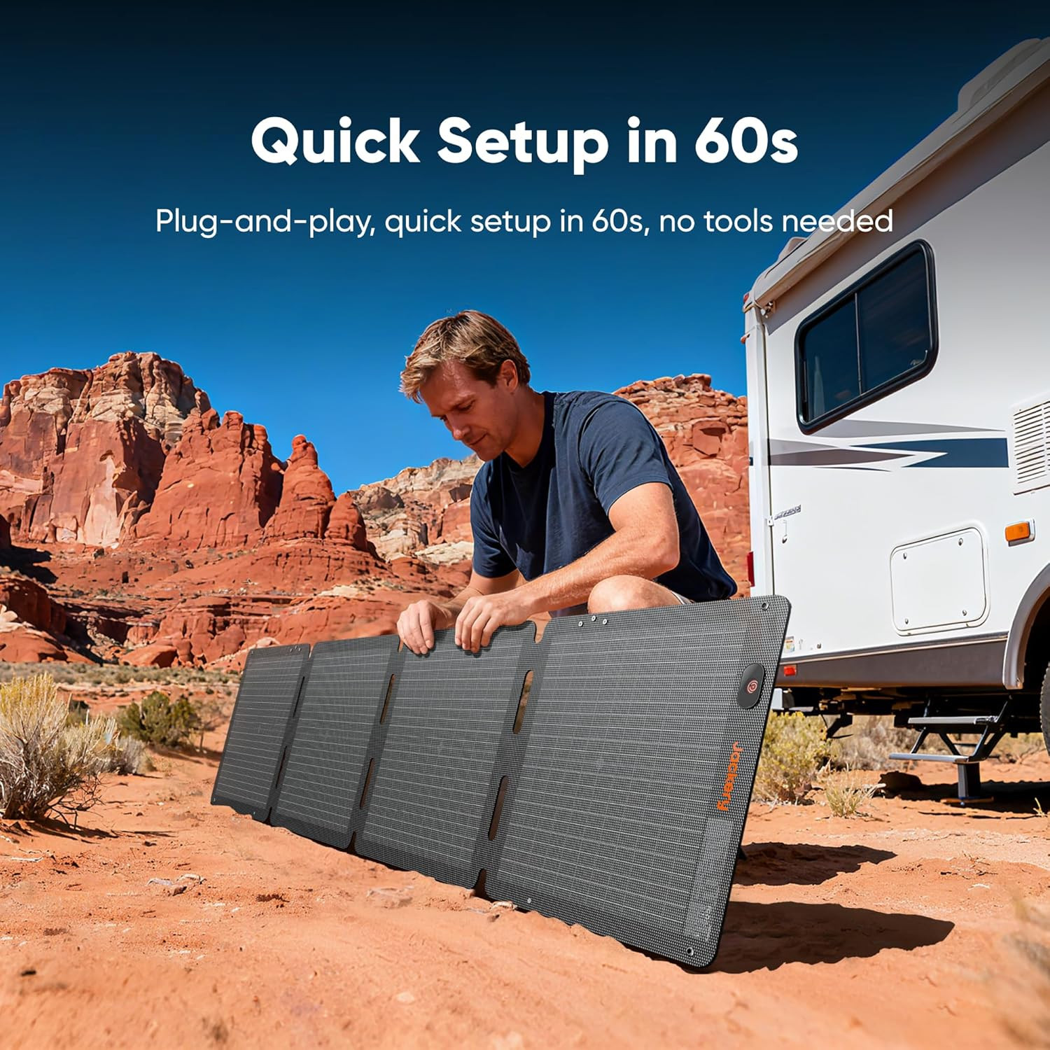 Jackery SolarSaga 100W Air Solar Panel, 23% Conversion Efficiency Bifacial Panel