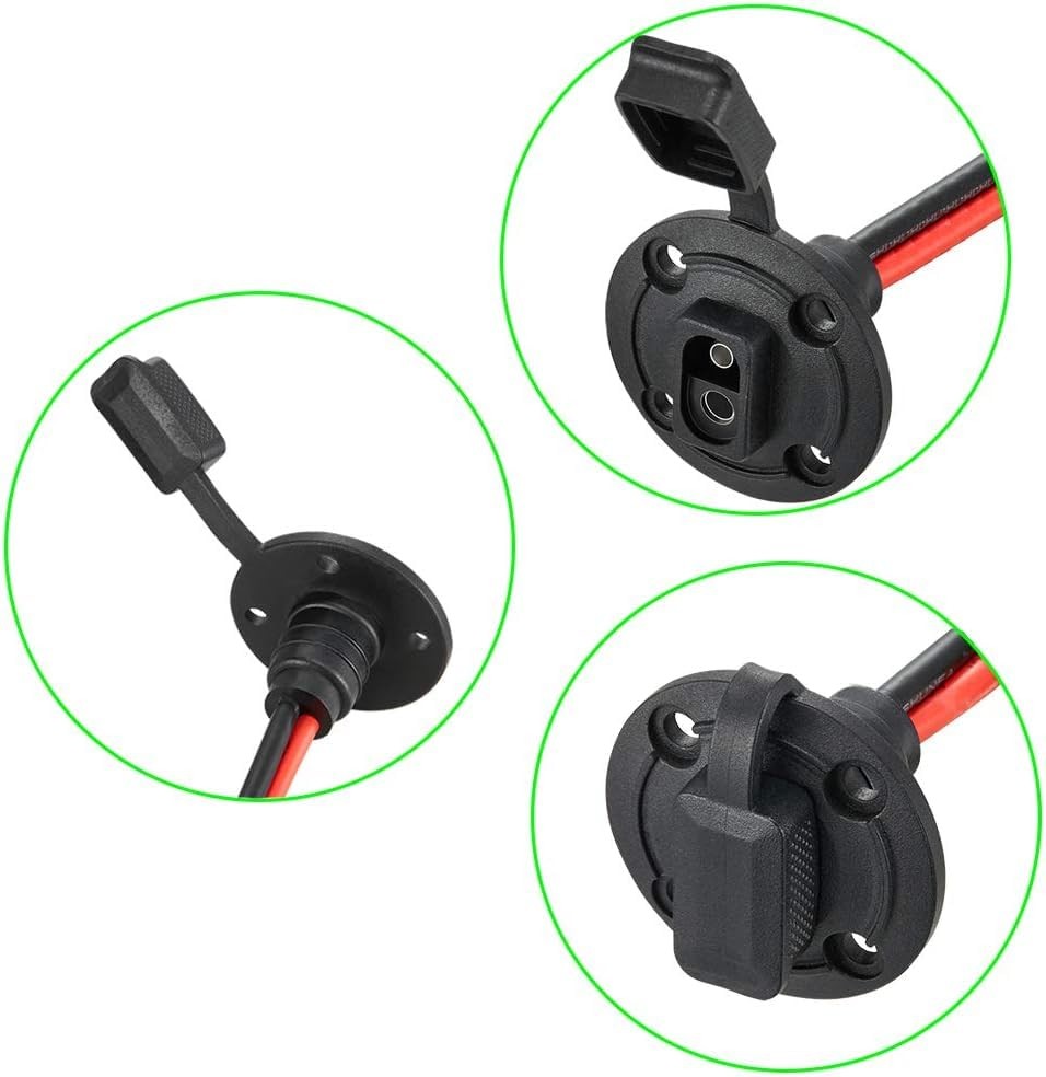 12AWG SAE Power Socket, Weatherproof Socket Sidewall Port,Quick Disconnect Wi…