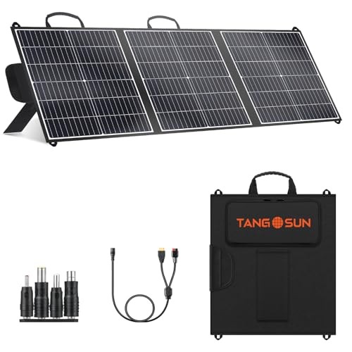 100W Portable Solar Panel, 20V Foldable Charger with USB-A QC3.0 and Mono 100W