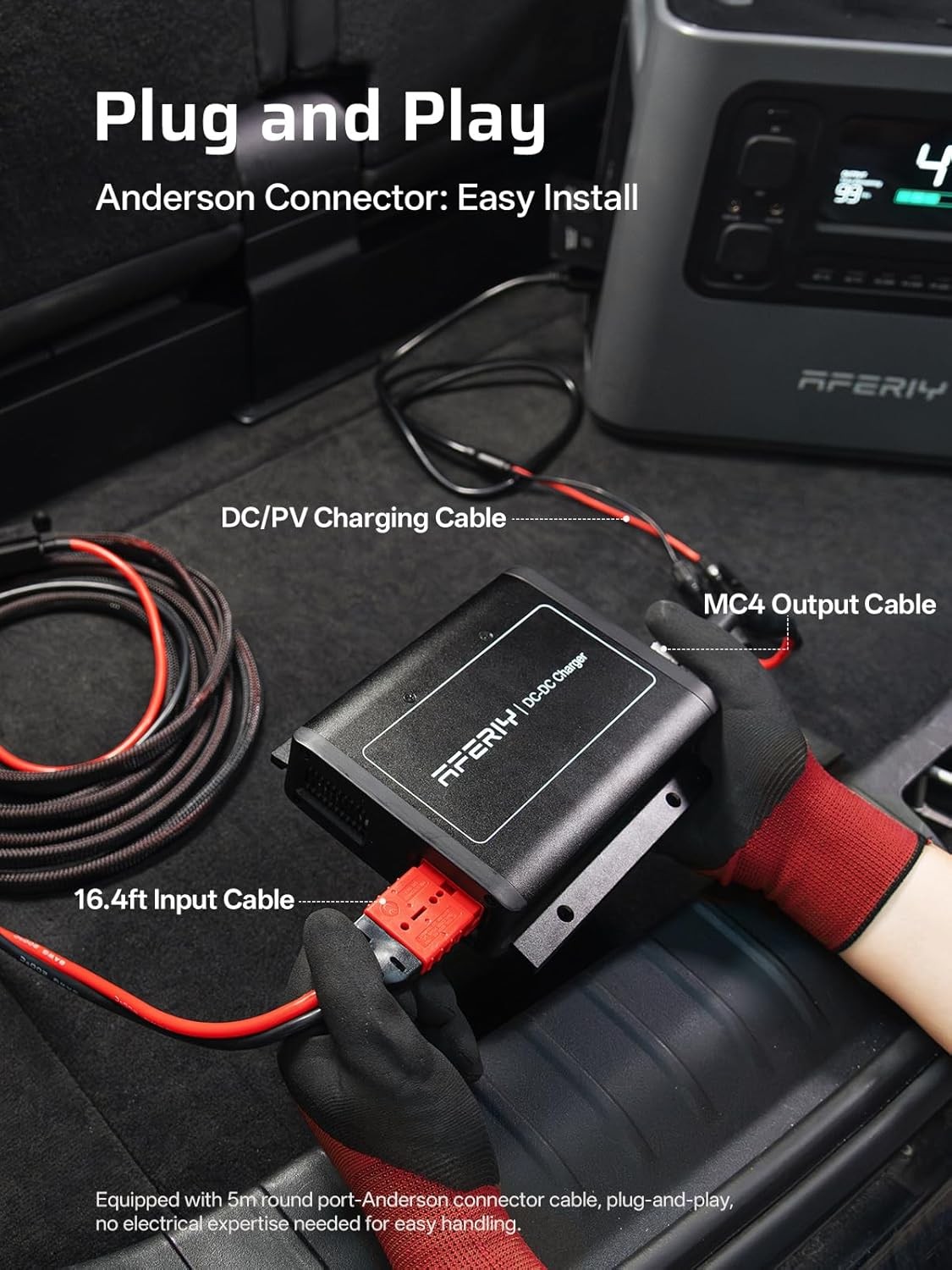 AFERIY DC060 600W Alternator Charger, Fast DC to DC 12V/24V to 48V Power Station
