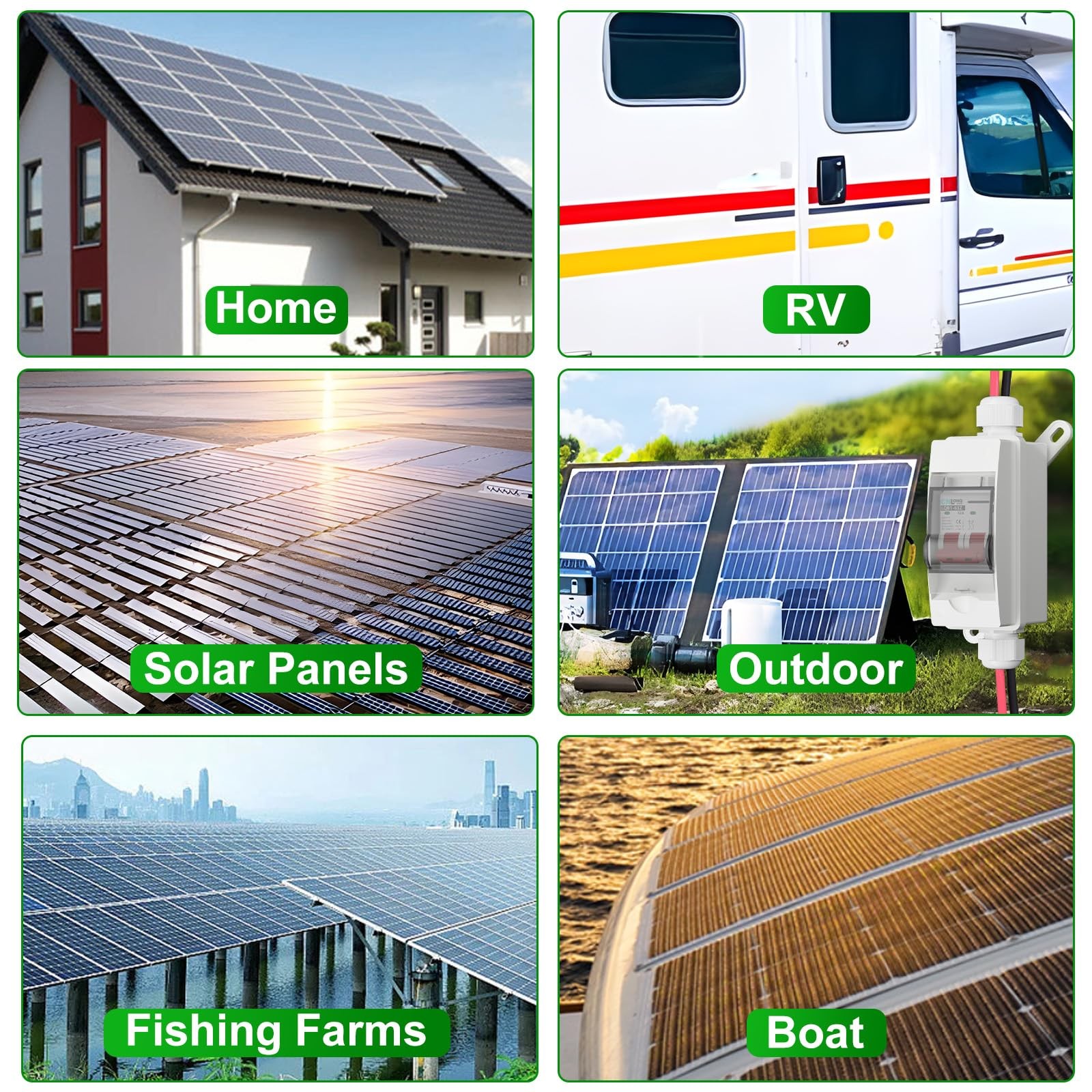 Solar Panel Disconnect Switch 32A 500V DC Circuit Breaker IP65 for Outdoor Use