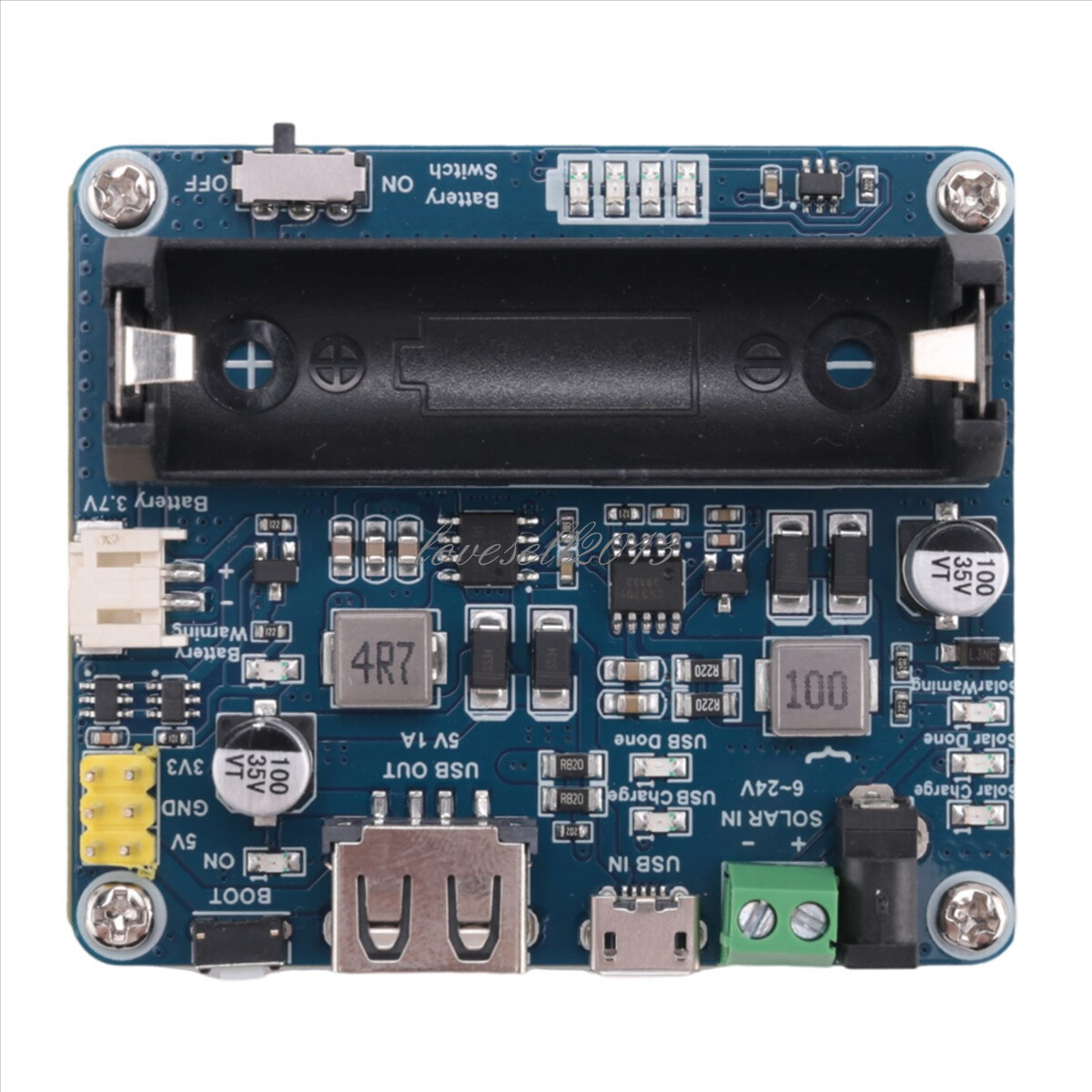 6~24V Solar Panel Power Management Module Support MPPT 850mAh Li-ion Battery