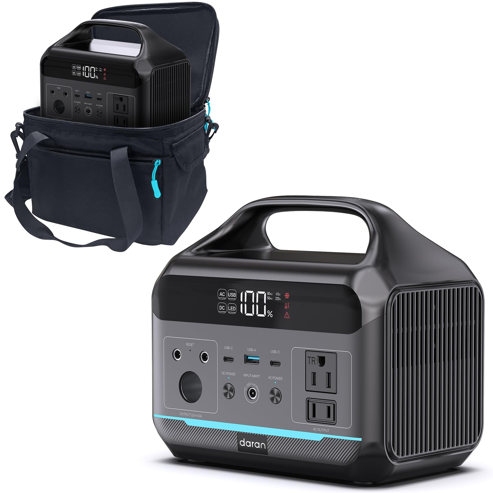 Portable Power Station 288Wh LiFePO4 Battery, 600W Power Bank with AC Outlet …