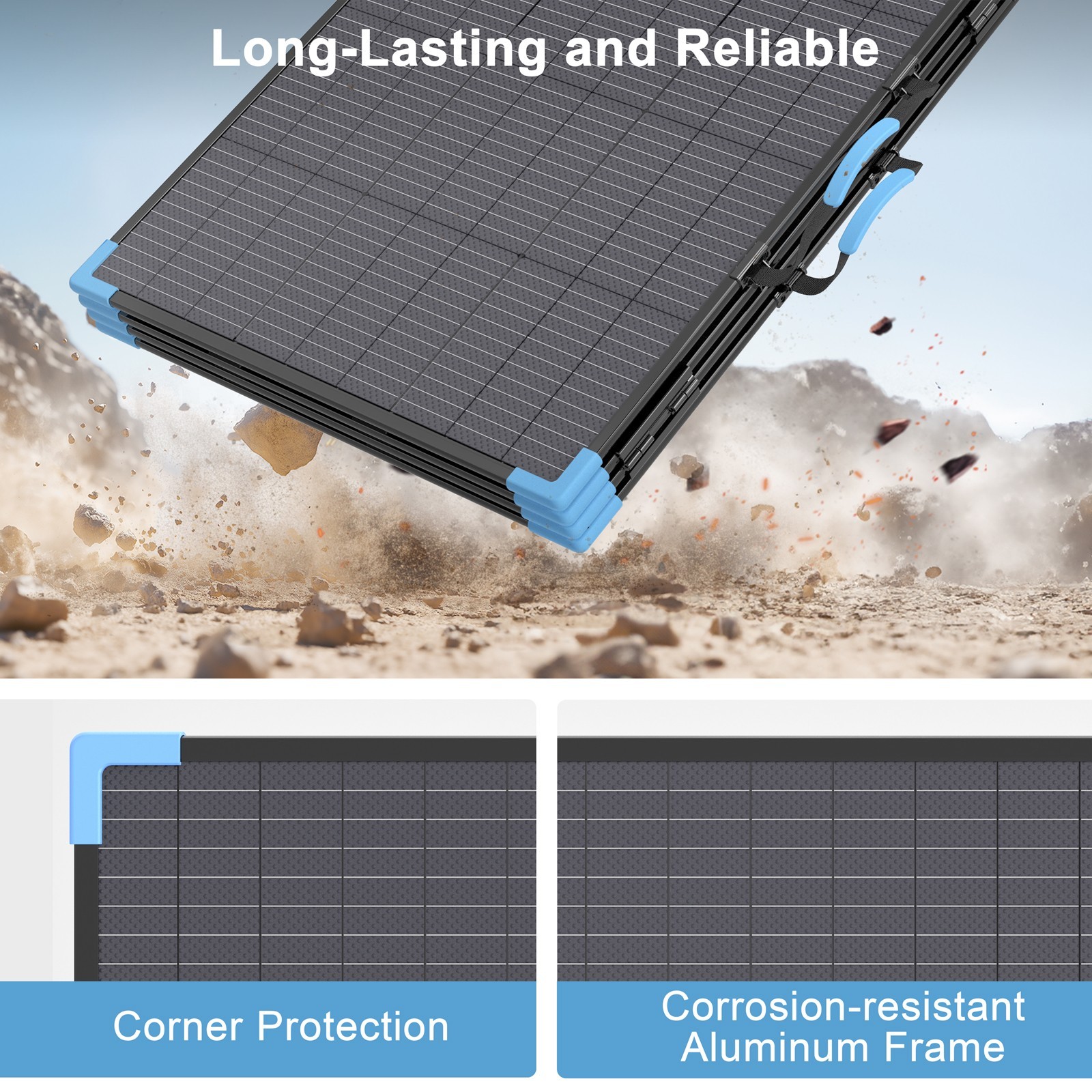 E-POWO Folding Bifacial Solar Panel 400W 220W 110W for Ecoflow DELTA 3 Classic