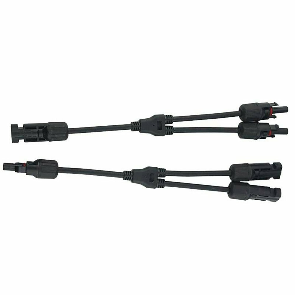 2x Y Branch Solar Panel Cable for FFM MMF PV Wire Connector T Splitter Tools 30A