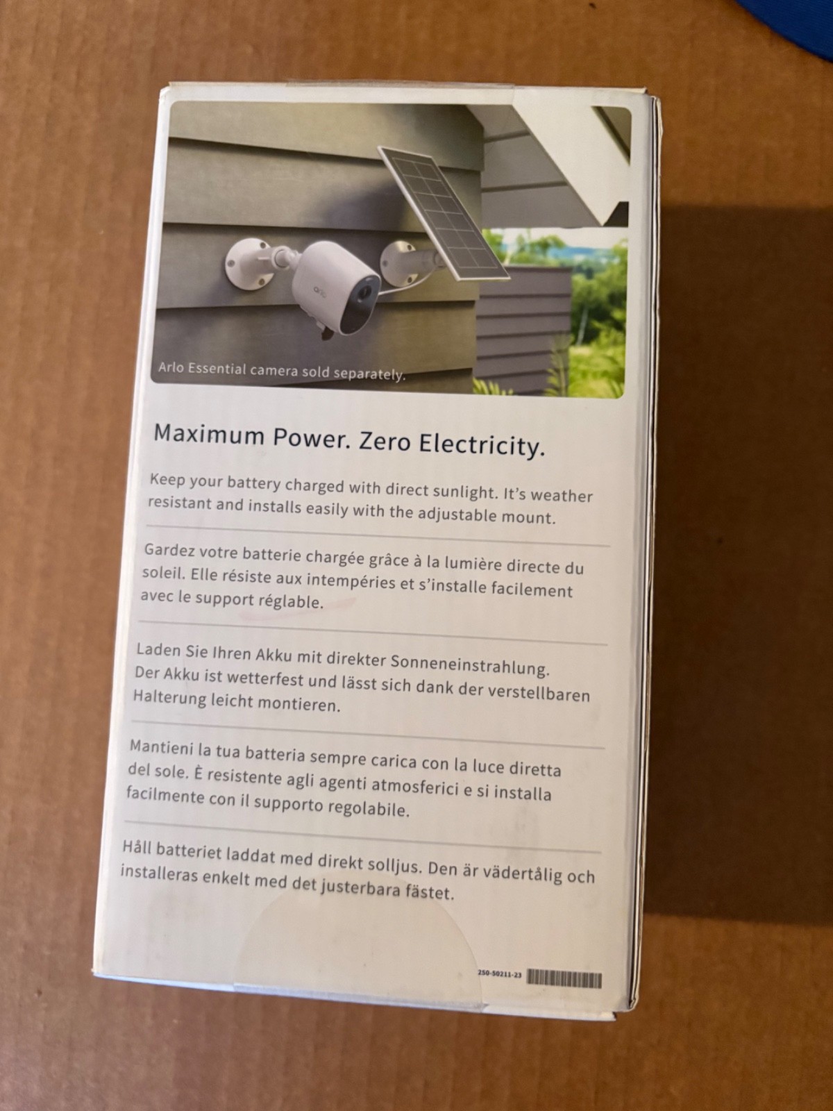 NEW Arlo VMA3600 Solar Panel Charger for Arlo Essential Cameras – White