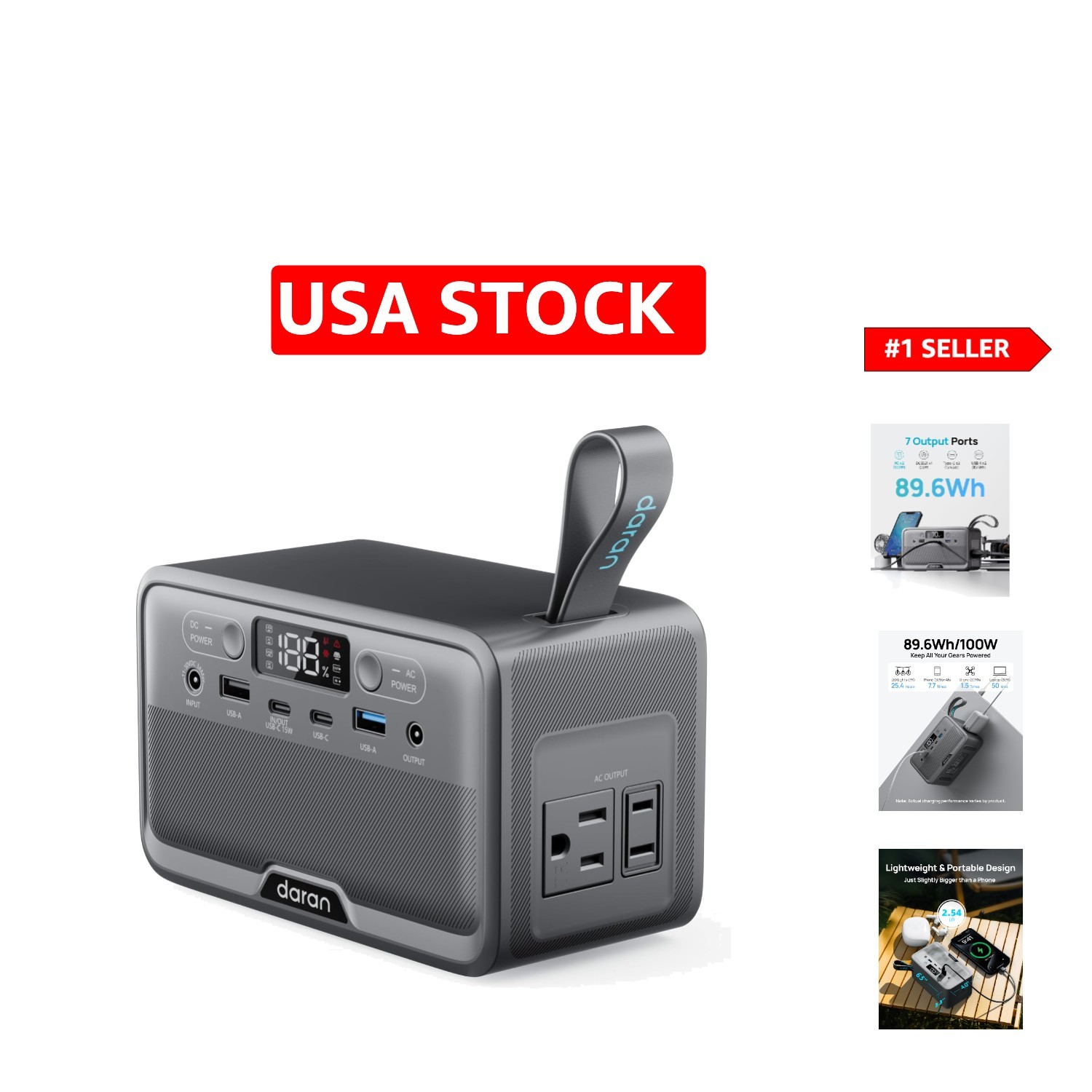 Compact Solar Power Bank – 89.6Wh, Fast Charging & LED Display for Device Safety