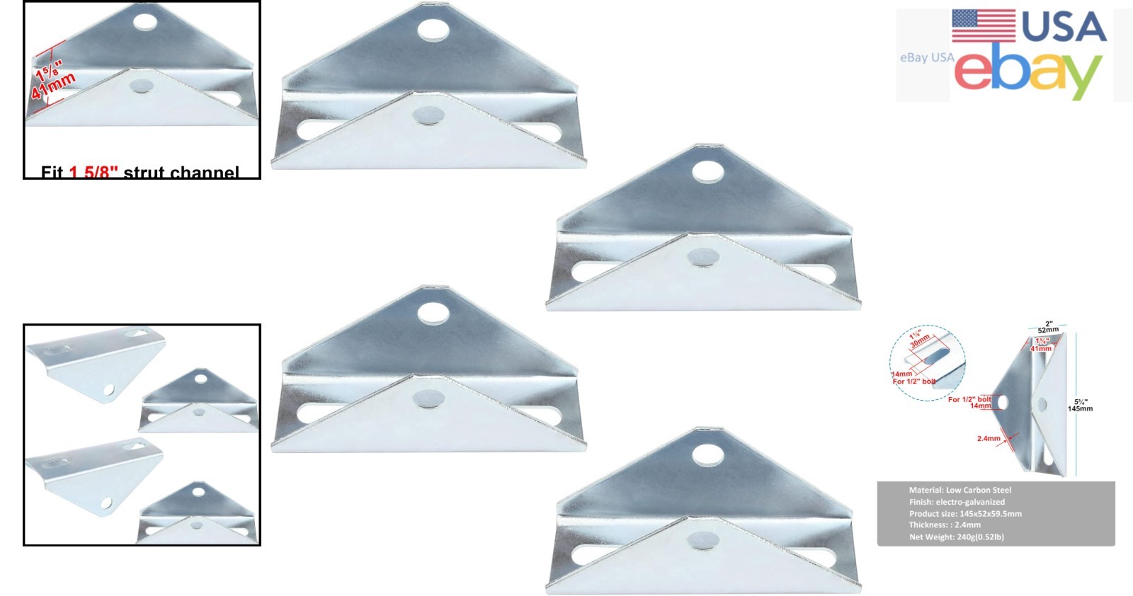 Adjustable Solar Panel Mount Brackets Set for Roof and Ground Mounting Needs