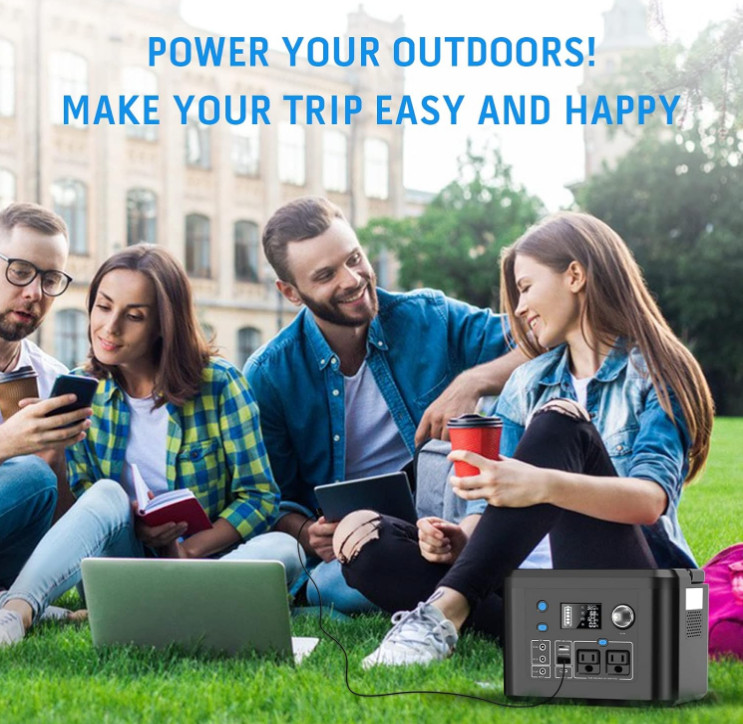 Estación de Energía Portátil 350W 260Wh con 2 AC Onda Pura para Camping, Nuevo