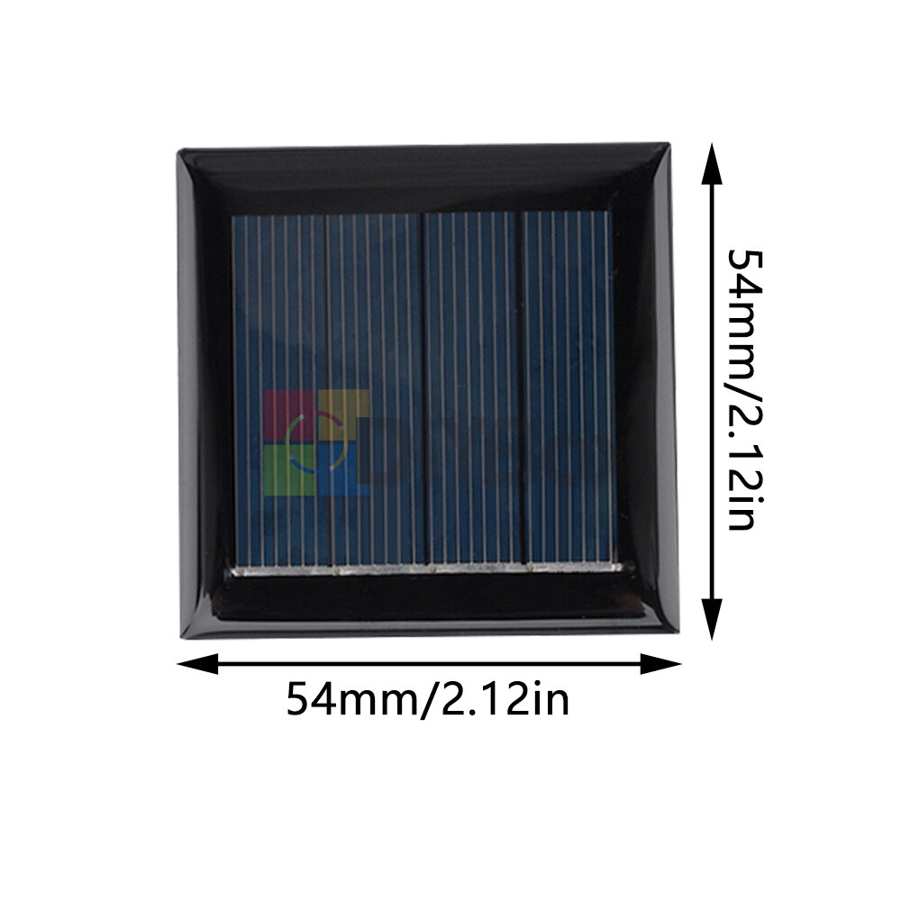 5Pcs 1.5/2/3/5V Solar Panel Polysilicon Module DIY Solar Panel w/Wire 60-150mA