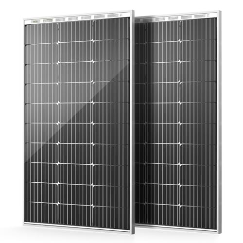 -100W 12V Monocrystalline Solar Panel, High Efficiency Module PV 100W 2pcs