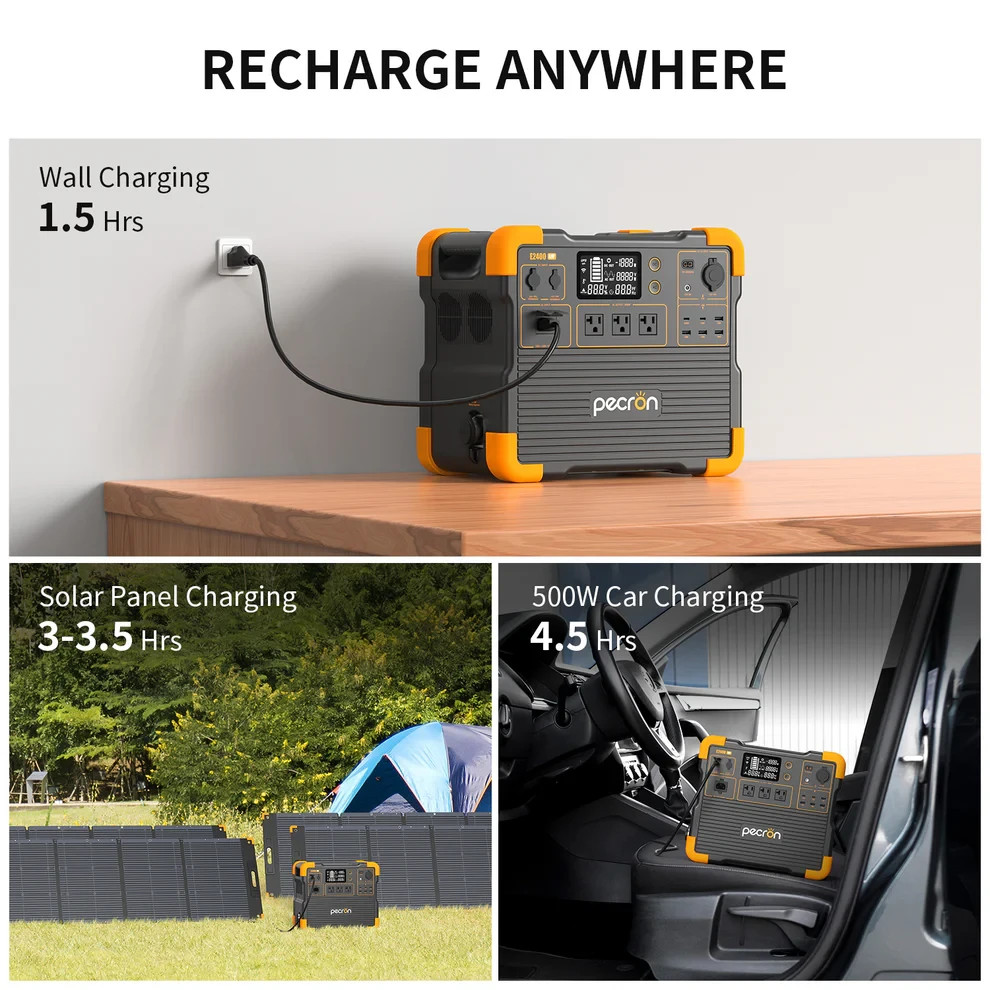 Pecron 2400W E2400LFP Portable Power Station Generators Portable 2048Wh Battery