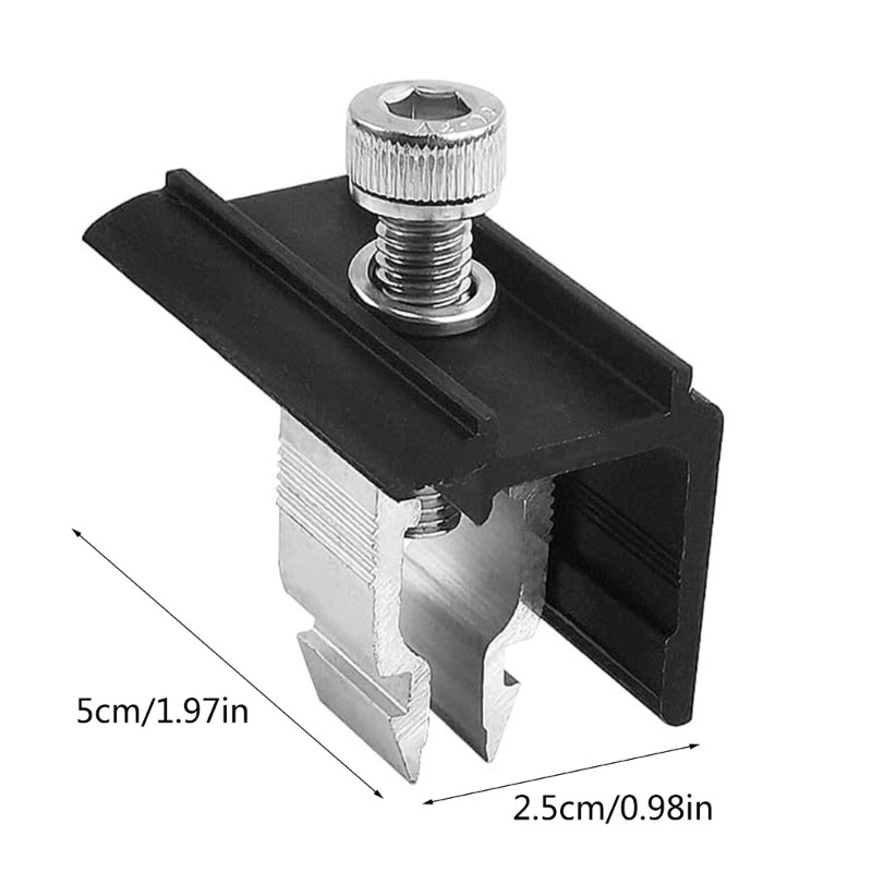6Pcs Solar End Clamp Middle Clamp Solar Panel Bracket Edge Pressed Support