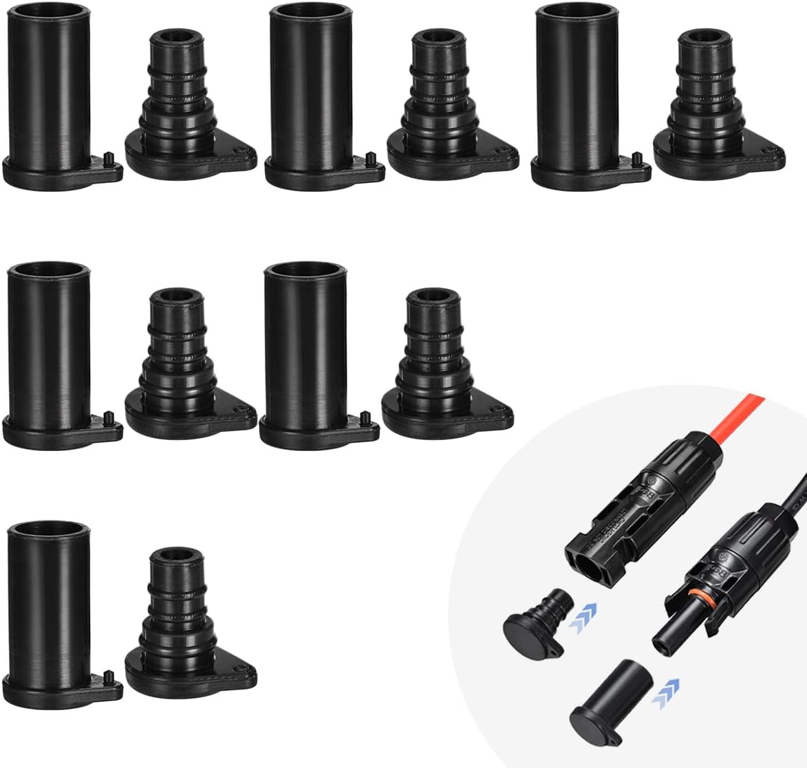 Solar Panel Connector Cap Weather Resistant Dust Male and Female Cap for Solar P