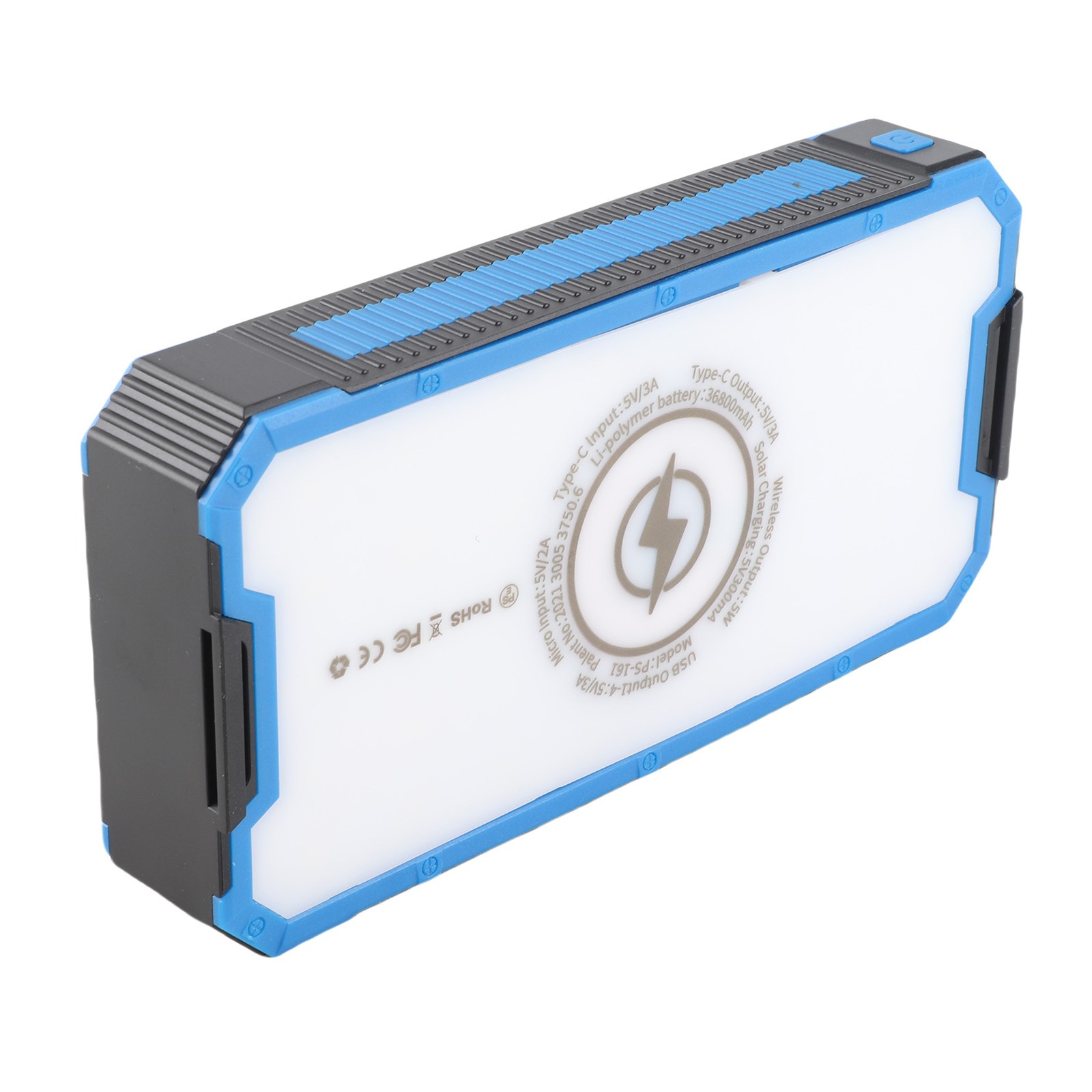 High Capacity Solar Power Bank With Wireless Charging For Outdoor Use