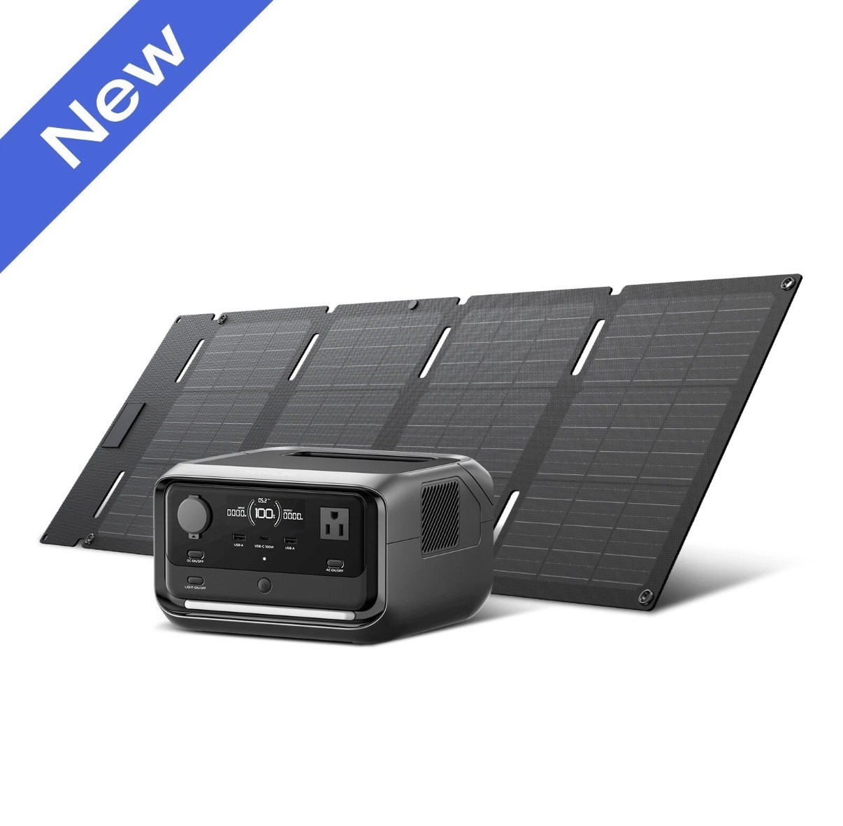 EcoFlow 286Wh RIVER 3 Plus Portable Power Station Generator With 45W Solar Panel