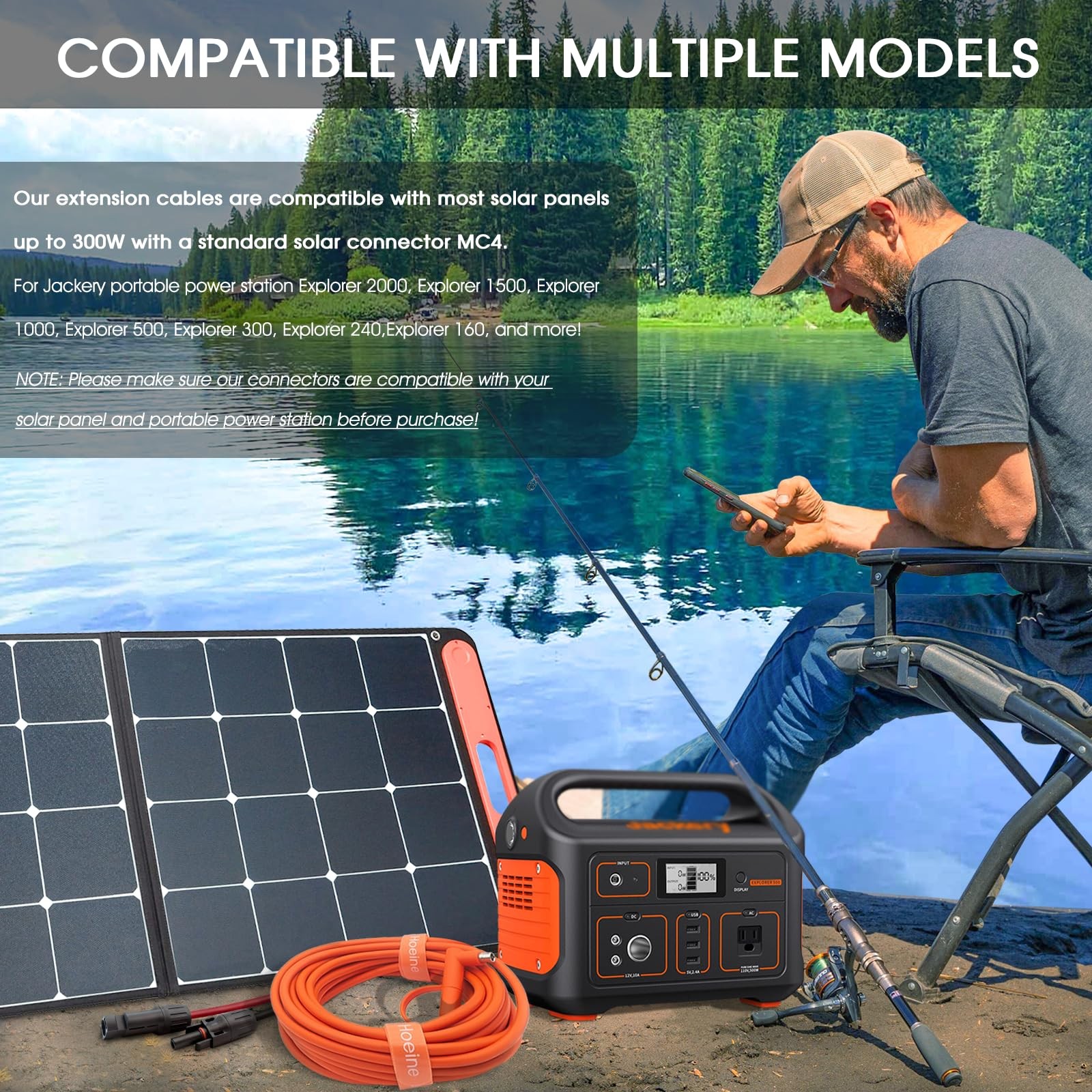 20FT MC4 to 8mm Adapter Cable for Jackery | Universal Solar Panel Connector a…