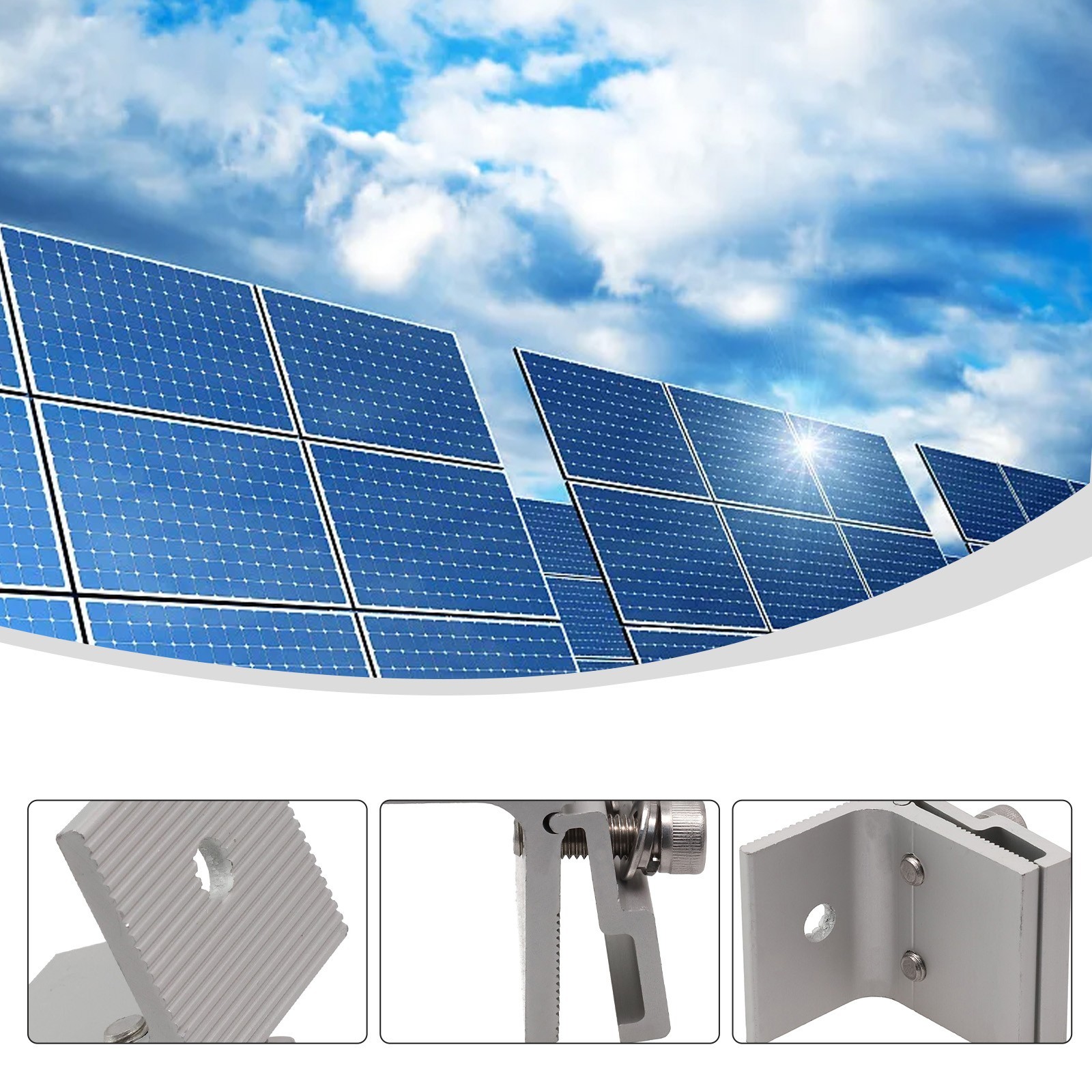 For Mounting Solar Pv Standing Seam Clamp Roof Seam Clamp Sliver Color