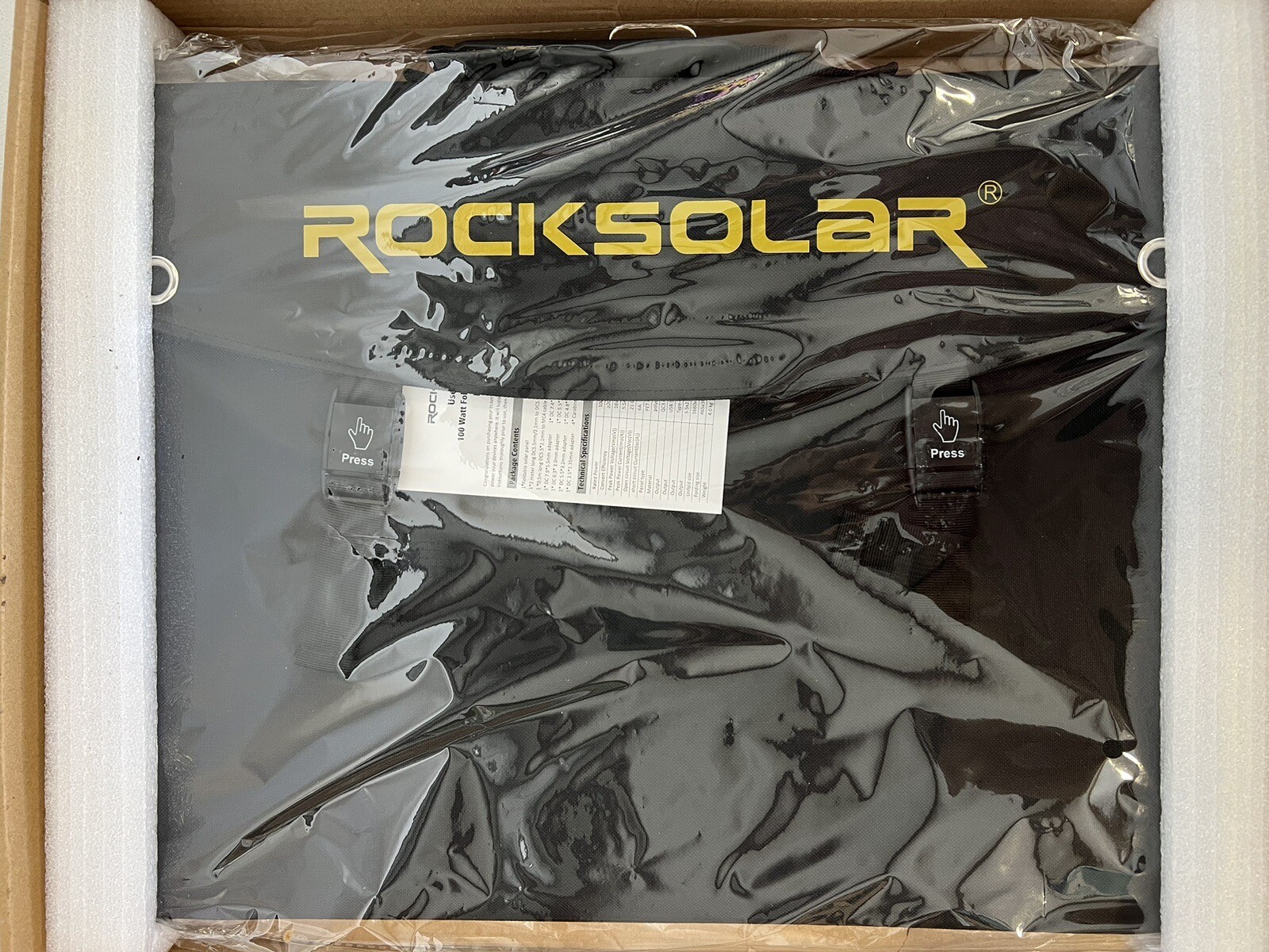 Rocksolar 100 Watt 18V Foldable Solar Charger RSSP100 Power Station Panel Kit