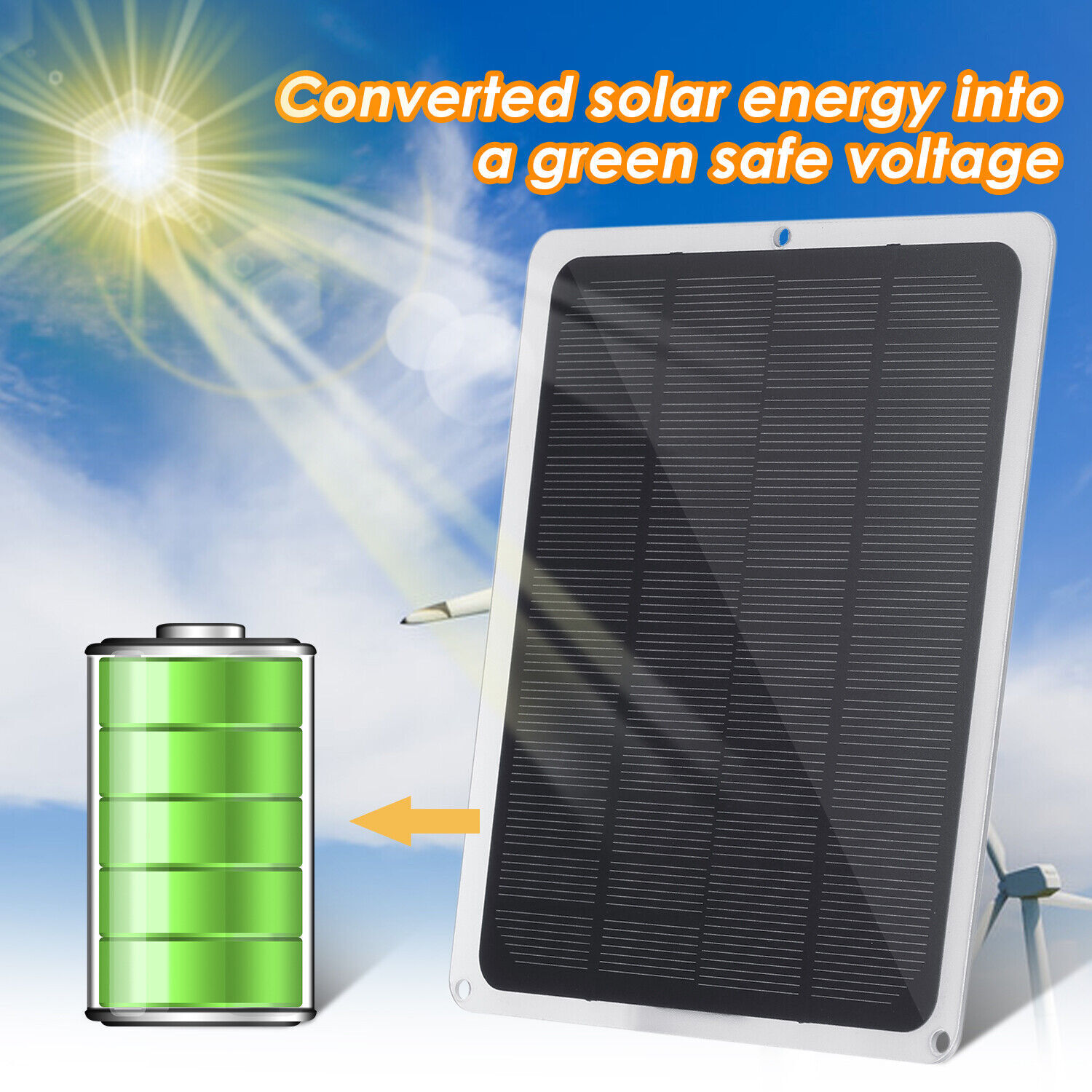 20W Solar Panel 12V Trickle Charger Battery Charger Kit Maintainer Boat Car RV