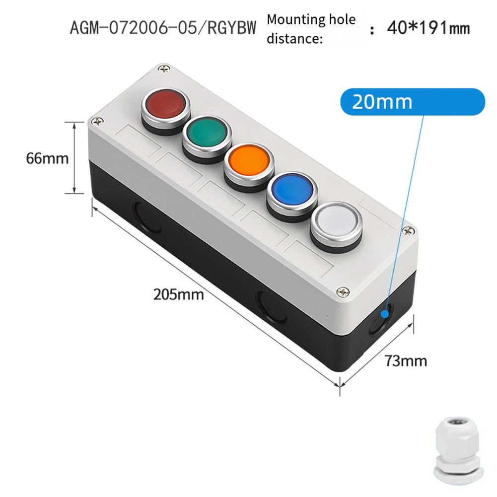 Ergonomic 22mm Inching Push Button Switch with Effective Sealing System