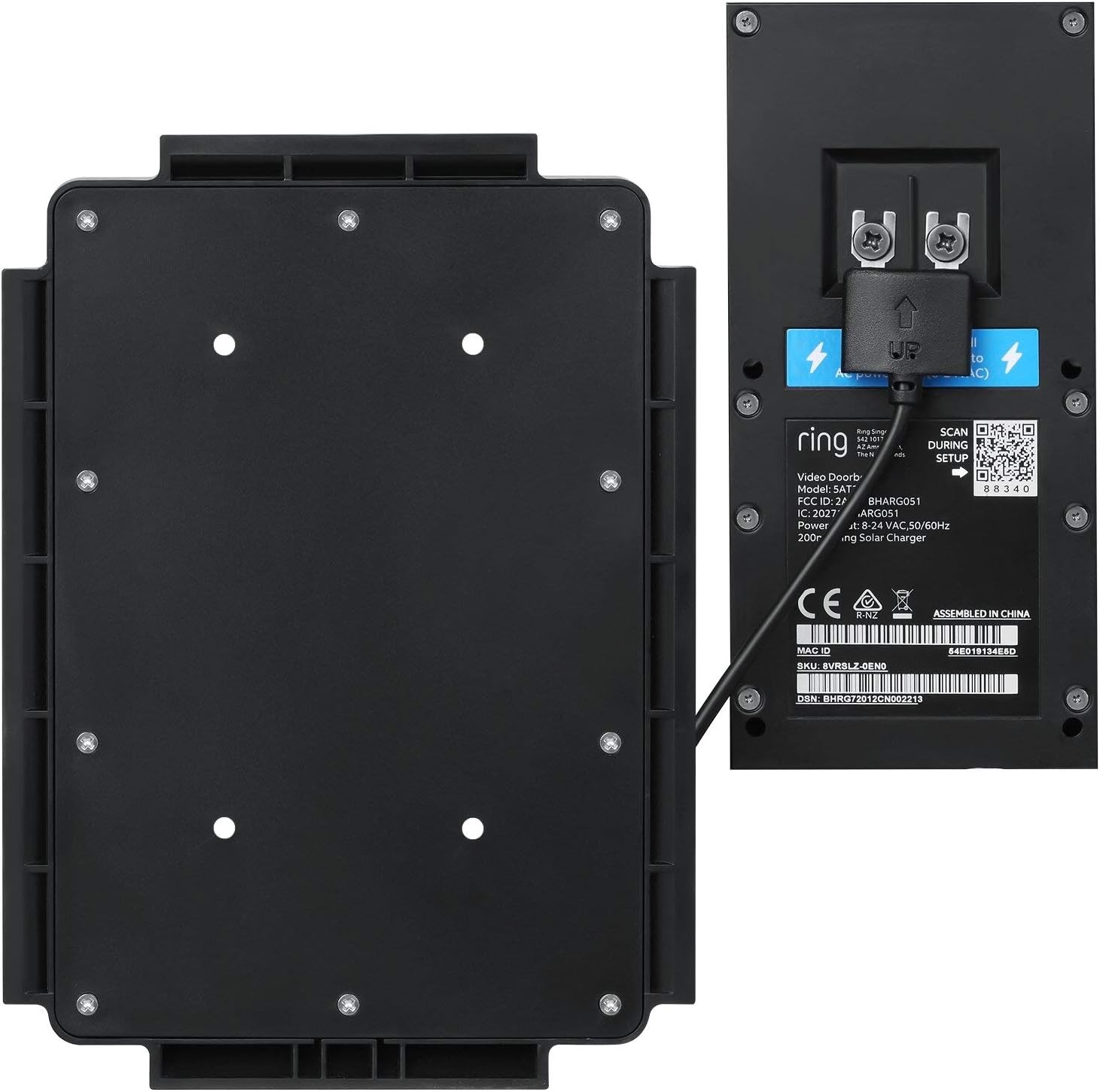 Solar Charger Mount for Ring Video Doorbell 3, 3 Plus and 4 ONLY (Used)