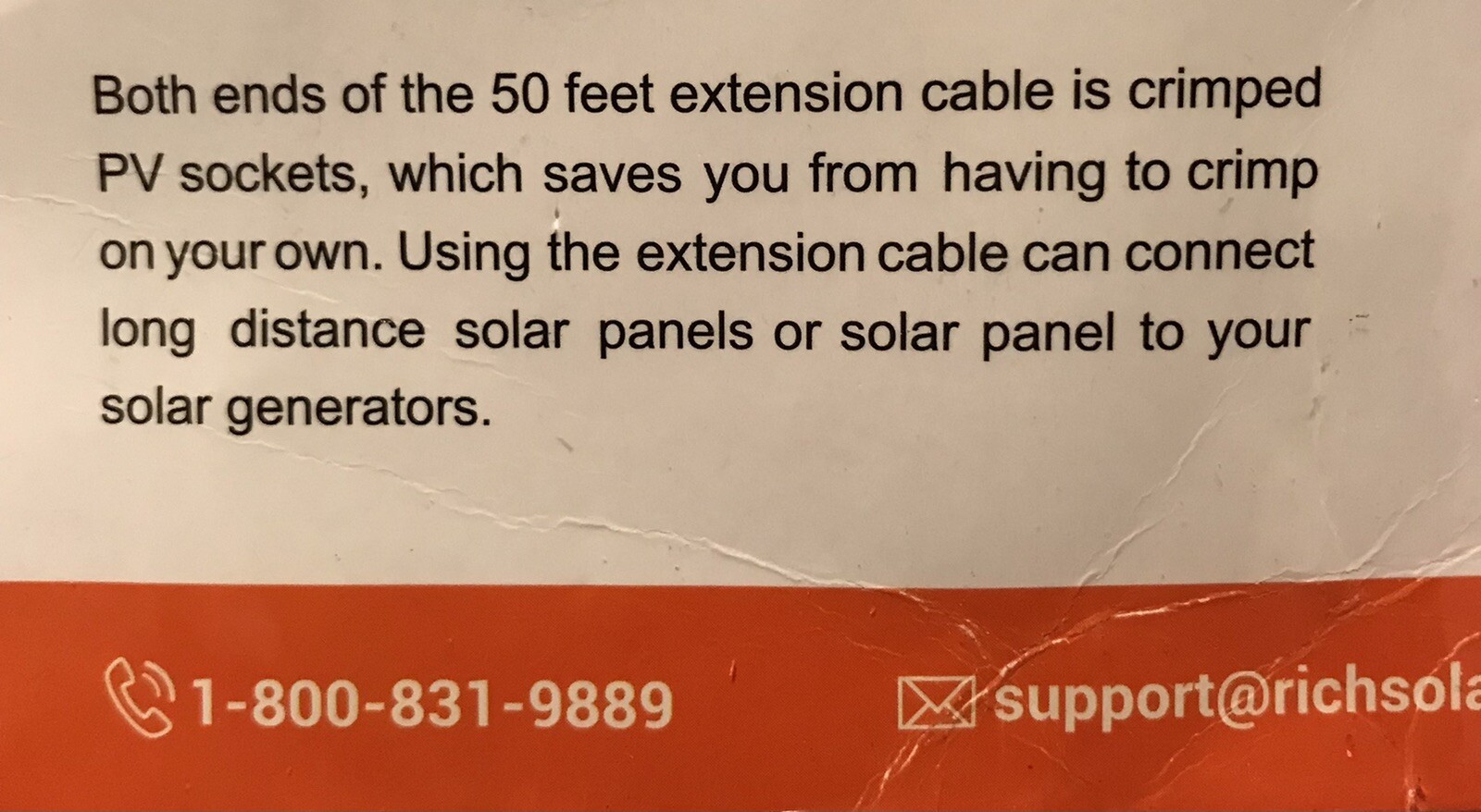 Rich Solar / Solar / Extension Cable / 50 Feet / #10 Gauge / Red / RS-50102