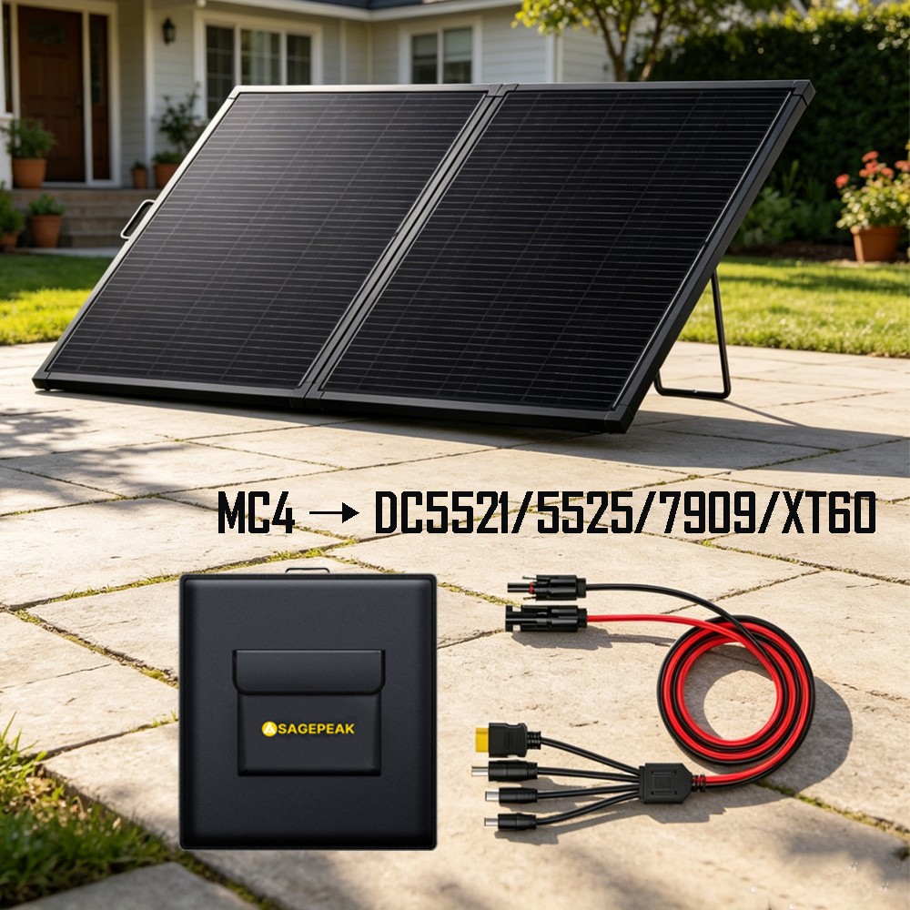 200W Solar Panels Solar Charger Power Supply Portable Mono Adjustable Kickstand