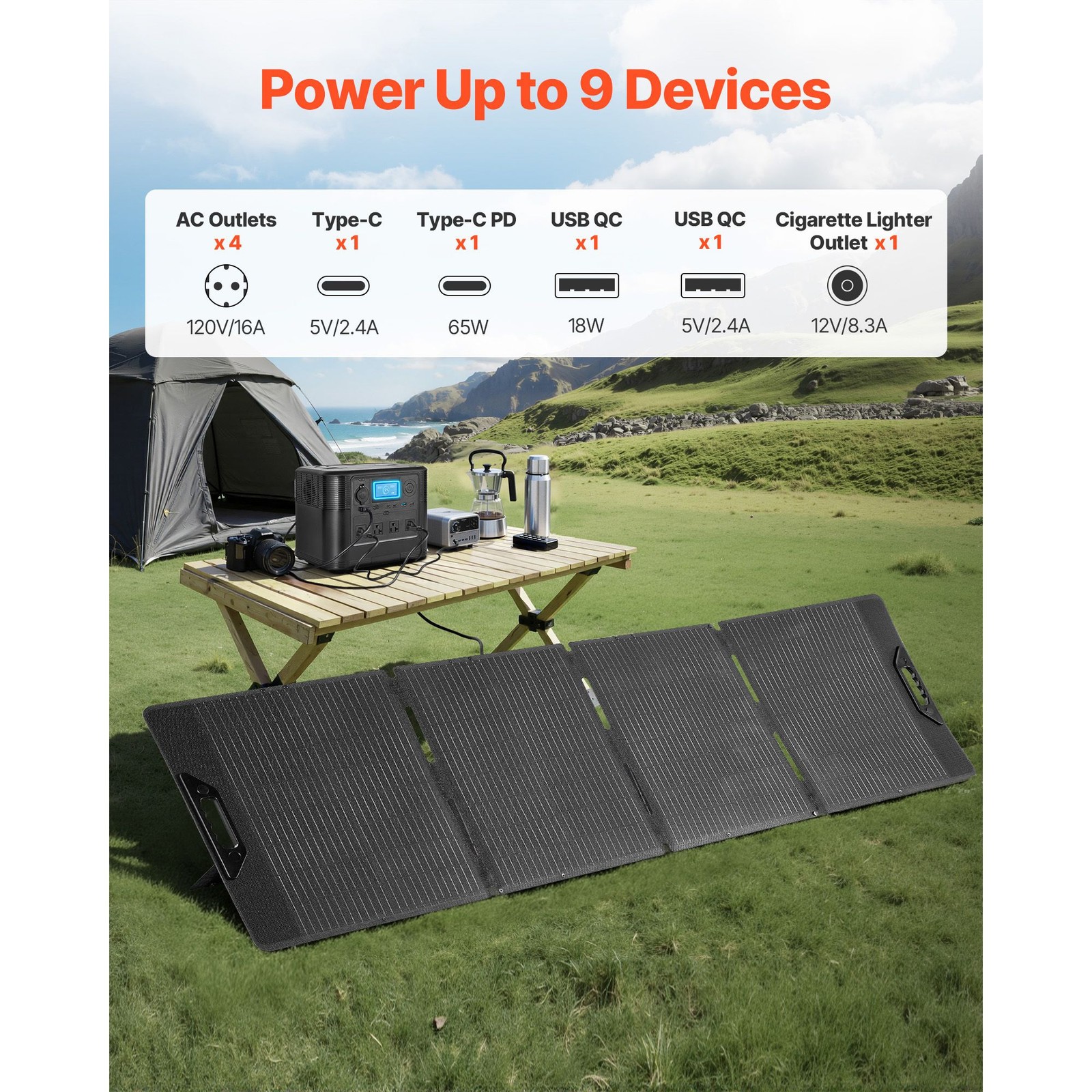 1008Wh LiFePO4 Solar Generator for Camping RV