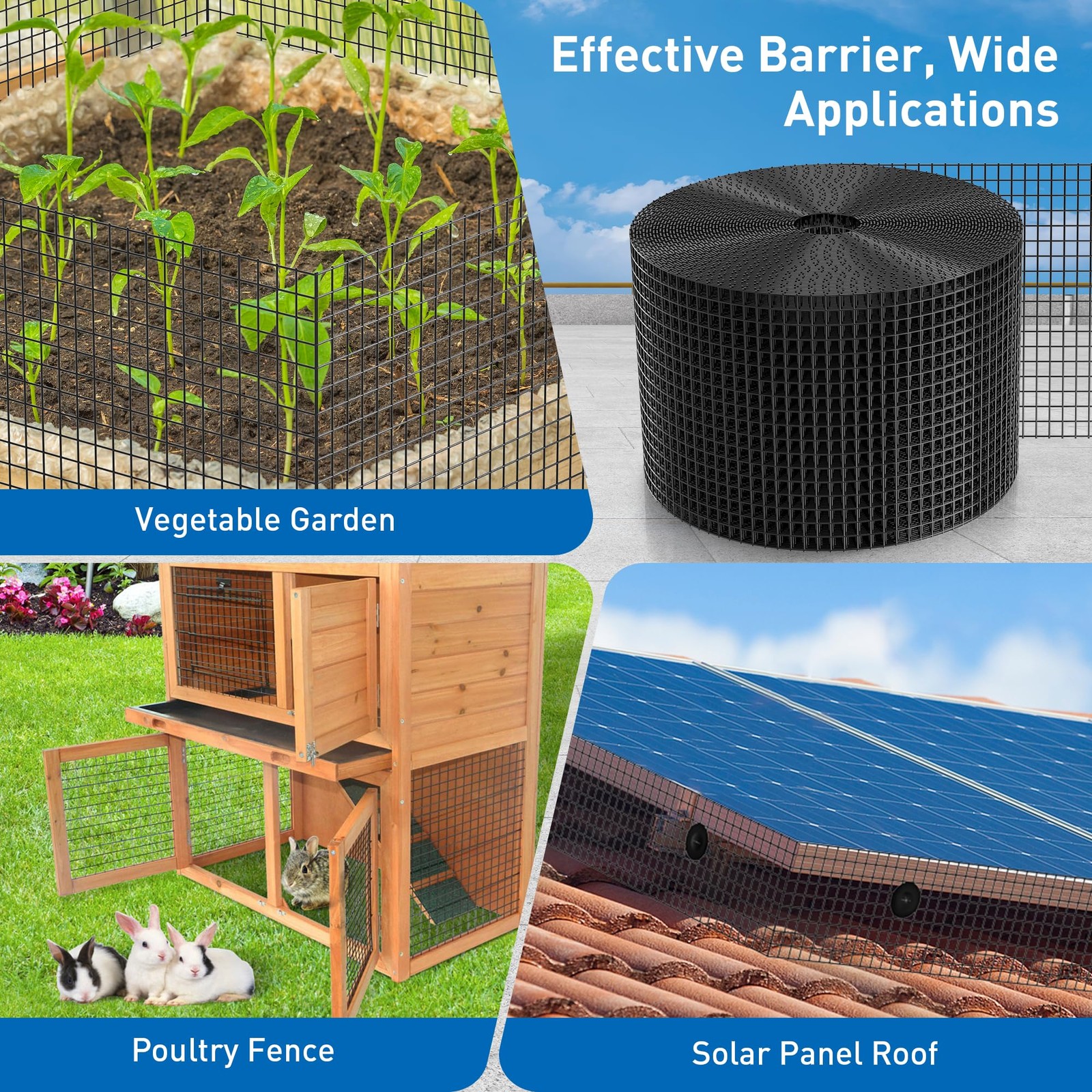 8inch x 100ft Solar Panel Bird Guard, Critter Guard for Solar Panels with 100…