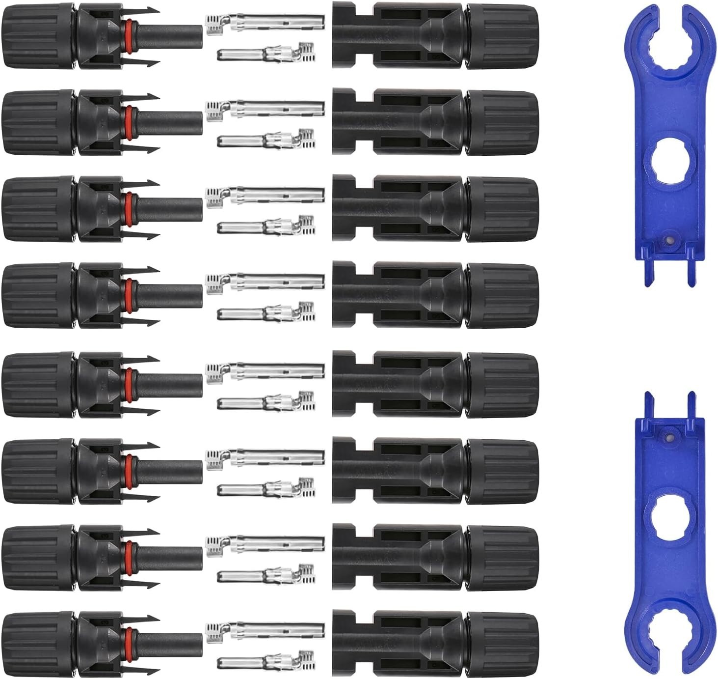 16 PCS Solar Panel Connectors, Male/Female Waterproof 1000V 30A Solar Cable …