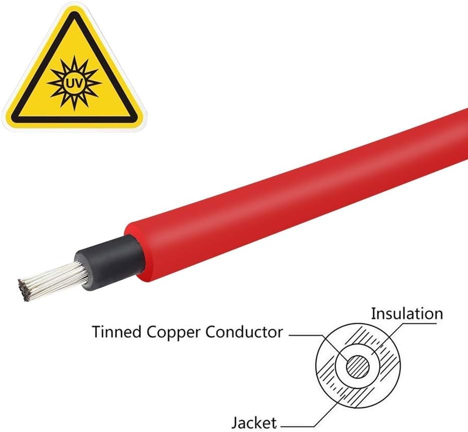 Renogy 20FT 10AWG Solar Panel Pair Extension Cables Male and Female Connectors 1