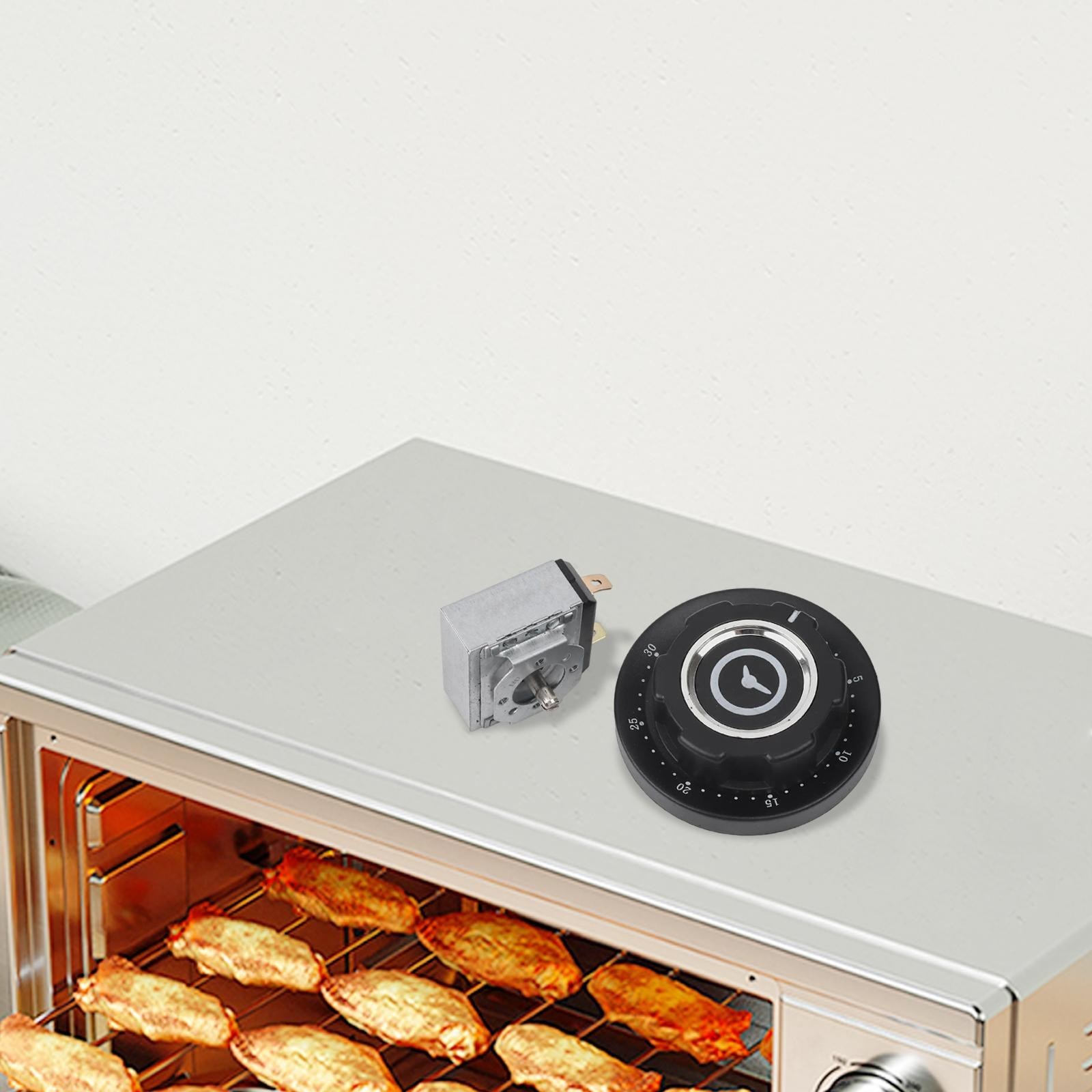 Clear Bell Mechanical Timer Switch for Convenient Cooking Notifications