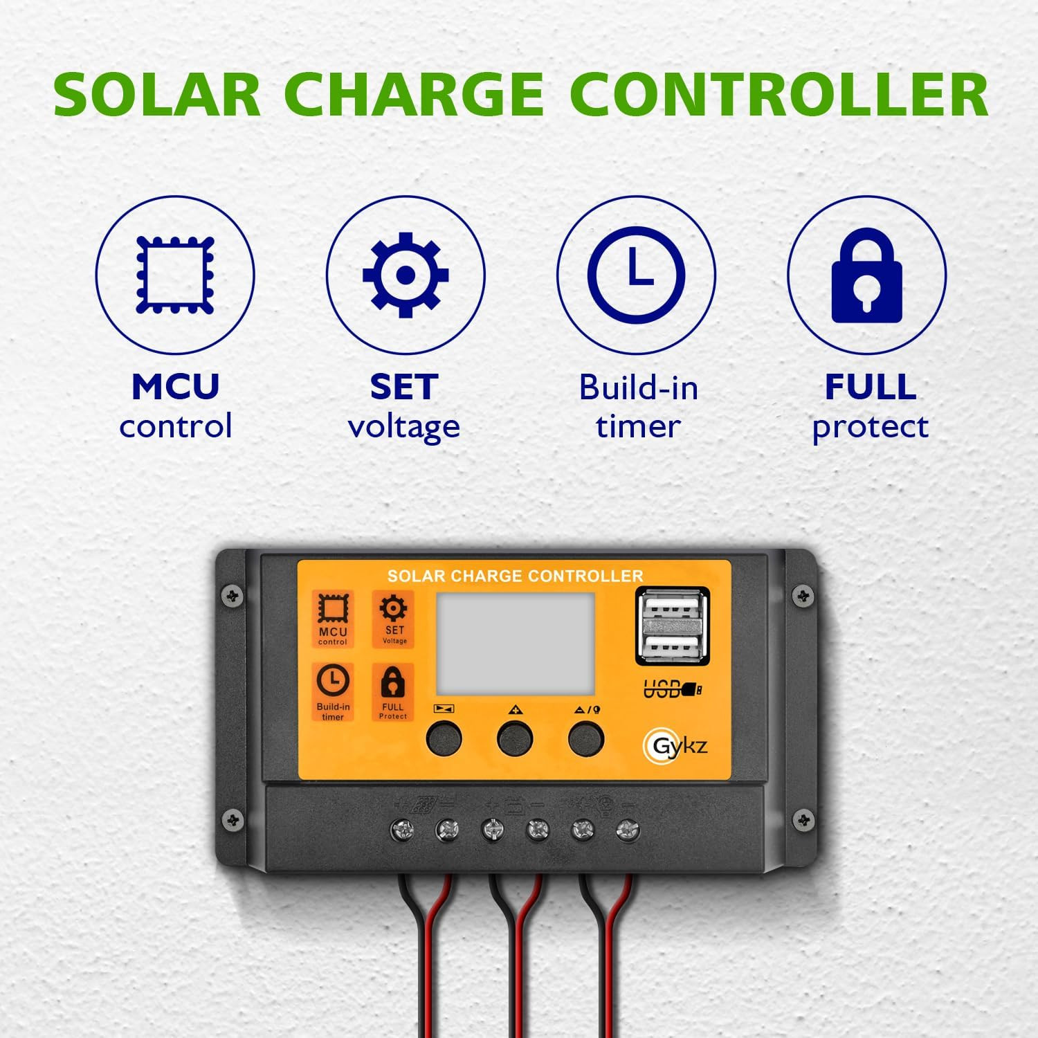 20W Solar Panel 12V Charger Battery Charger Kit Trickle Maintainer Boat Car RV