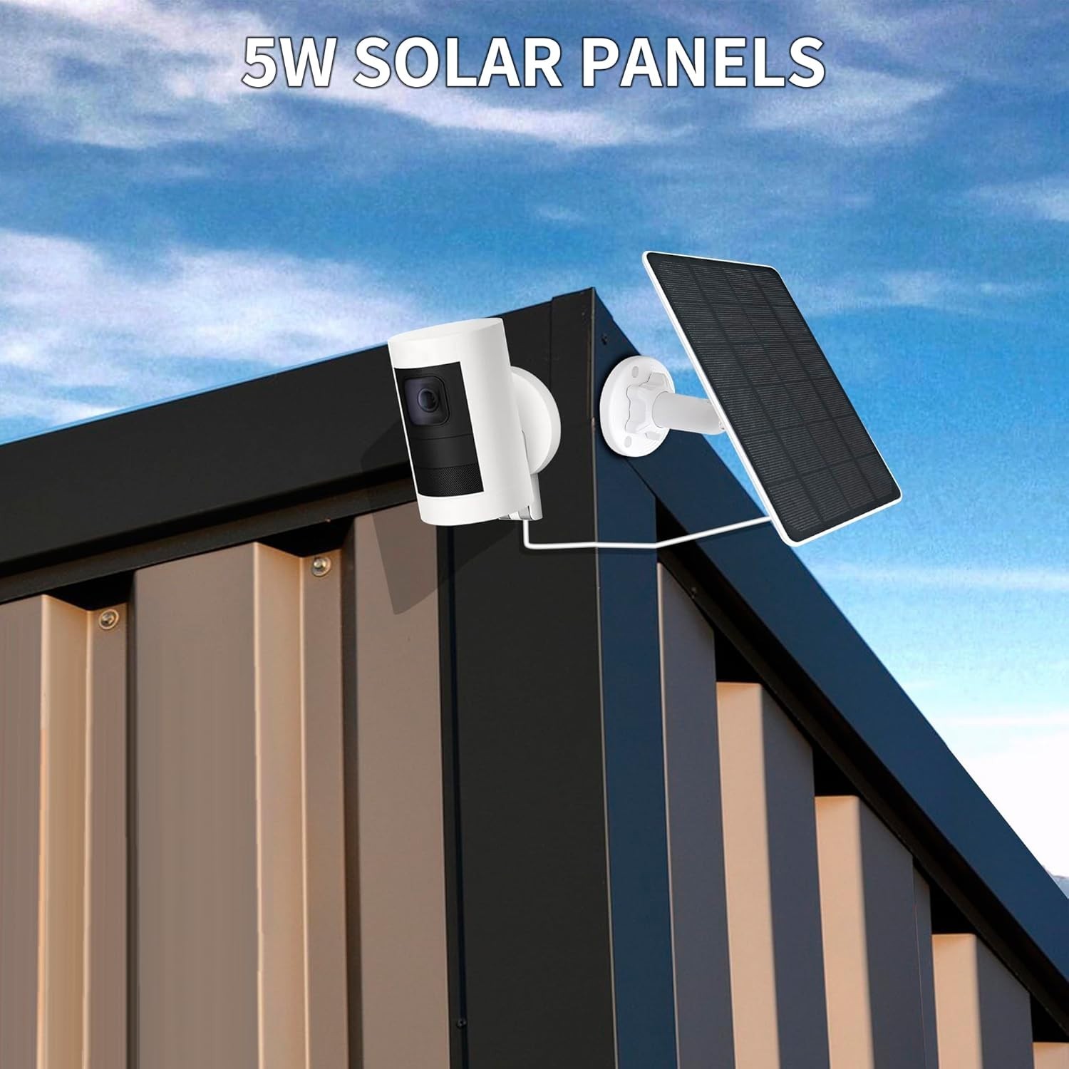 Ring Solar Panel(2nd Generation), 5W Panel Charger 2Pack White