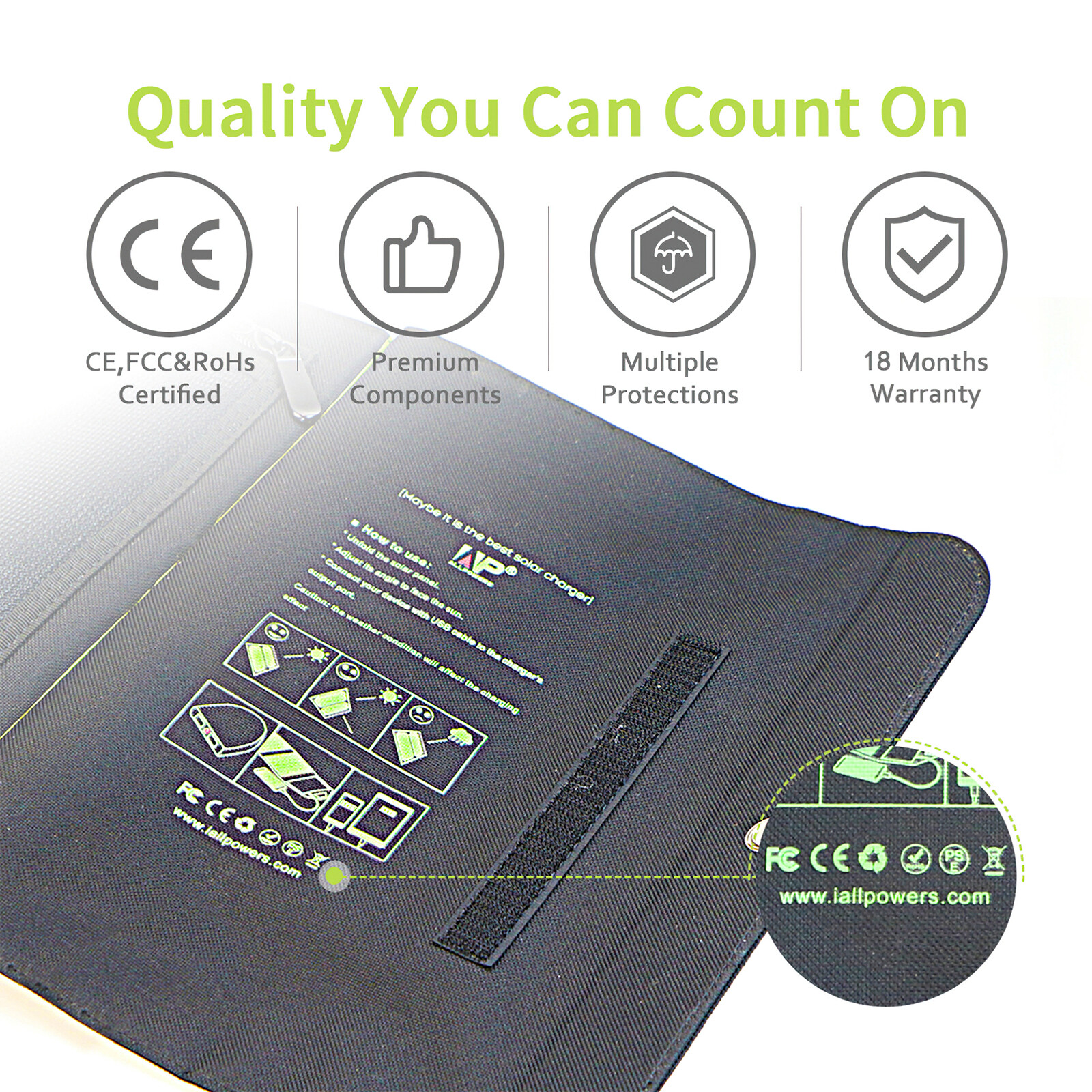 Solar Panel 5V 21W Portable Charger Battery Charging For Mobile Phone Hiking