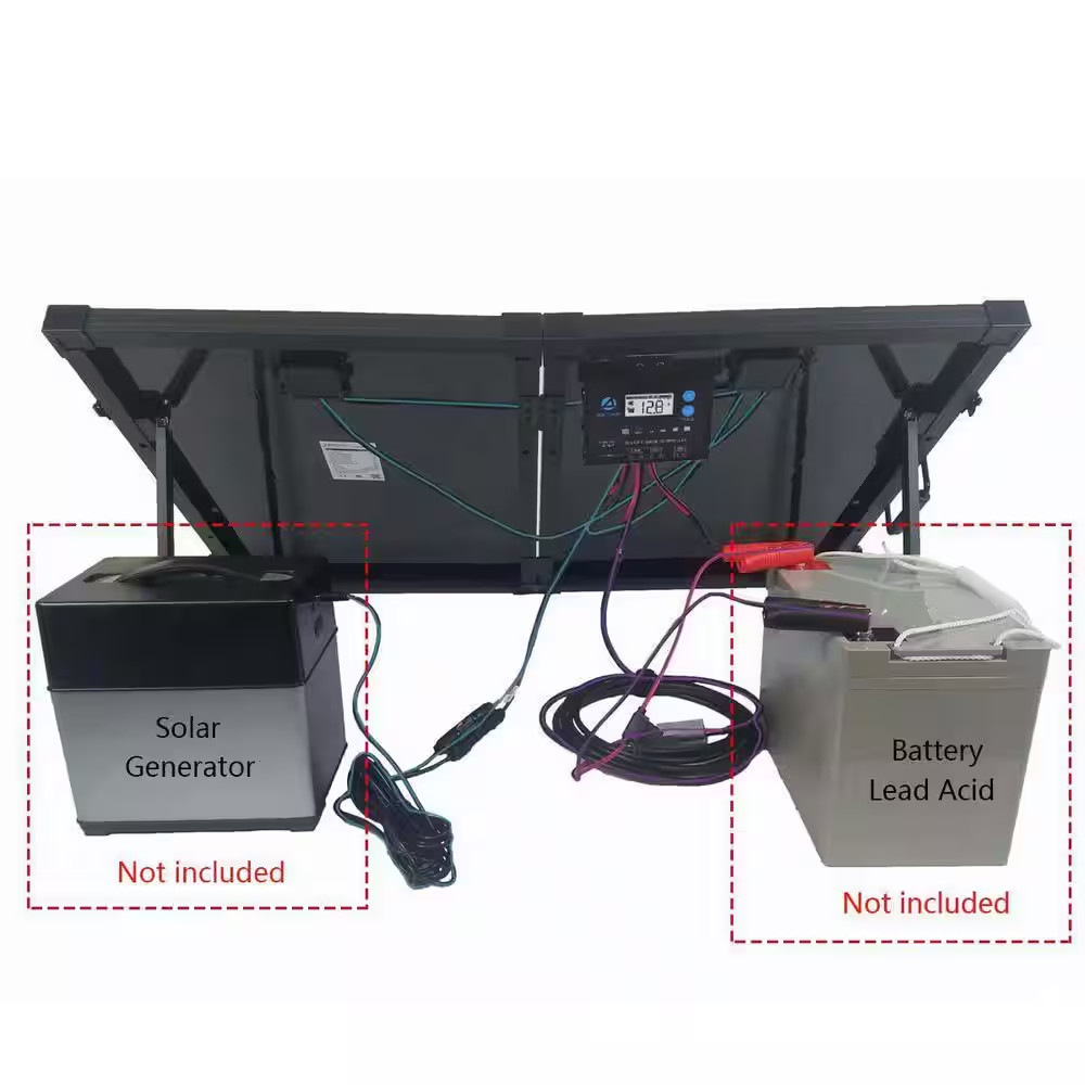 100-Watt Portable Briefcase Offgrid Solar Panel Kit with Proteusx 20-Amp Charge