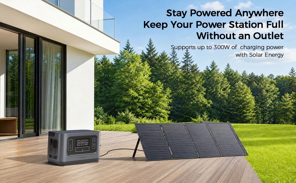 PISEN 1000W Portable Power Station 1008Wh LiFePO4 Battery Backup