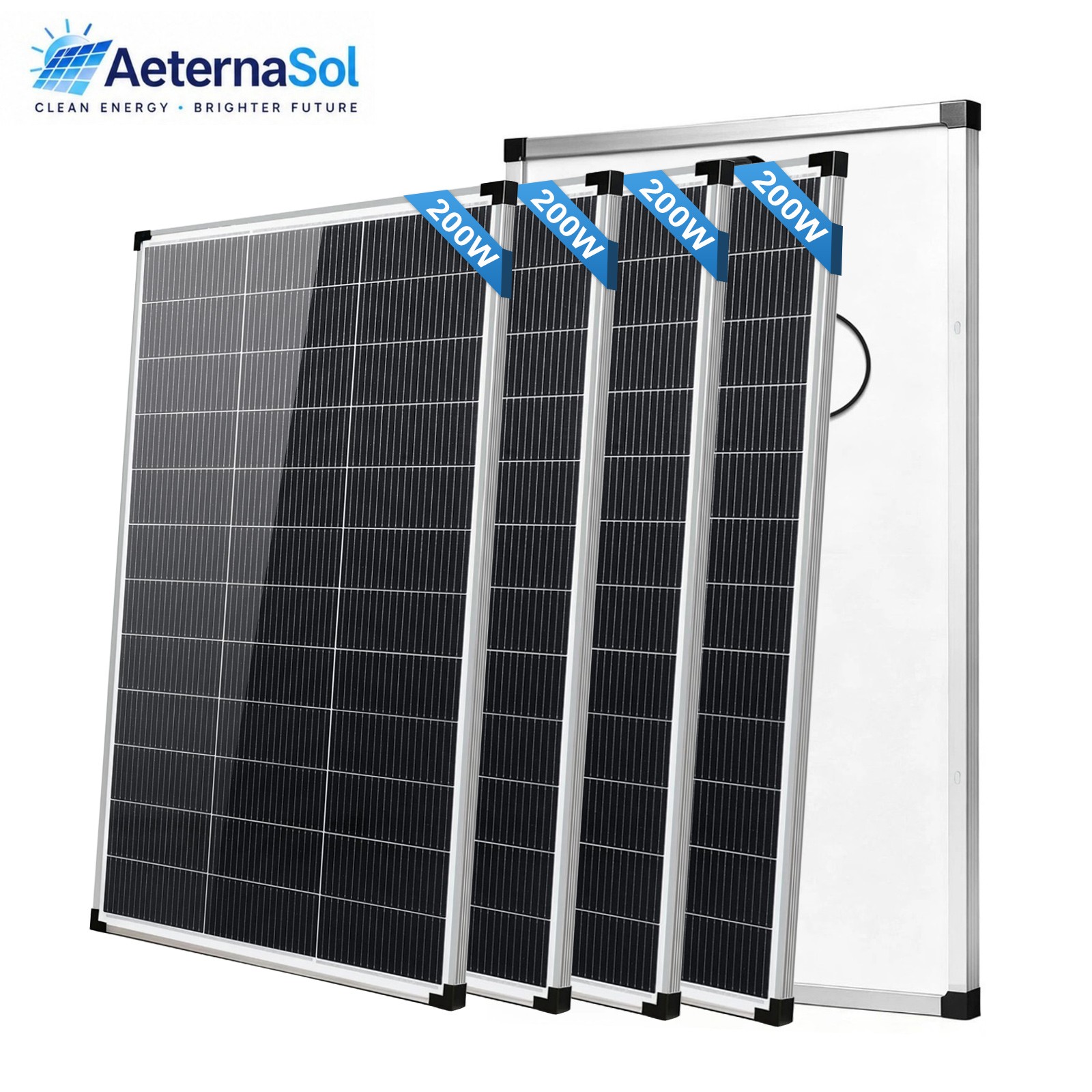 200W*4 18V Solar Panel Mono N-Type 18BB 800W PV Off-Grid Battery System RV Home